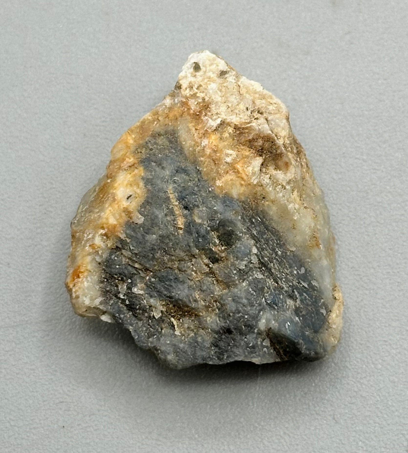 Natural Canadian Sapphire Partial Crystal with Feldspar Edge - Raw Gemstone for Jewelry Making, Mineral Collection & Healing Crystals