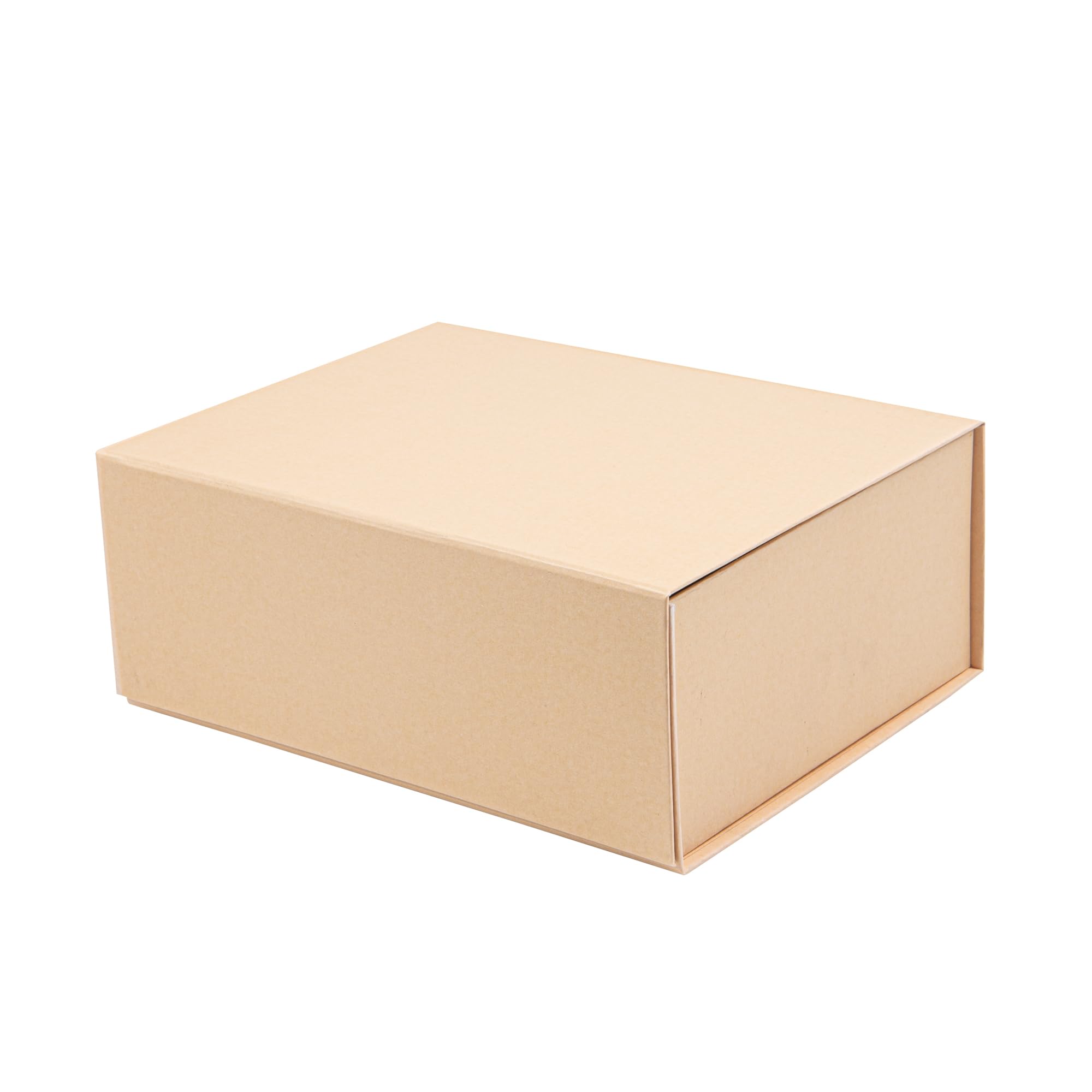 Restaurantware 10.5 x 8 x 4 Inch Magnetic Gift Boxes - Set of 10 Collapsible Kraft Paper Luxury Storage Boxes with Built-In Lid | Food Safe & Grease-Resistant | Perfect for Groomsman Gifts, Bridesmaid Proposals, Wedding Favors & Party Decorations