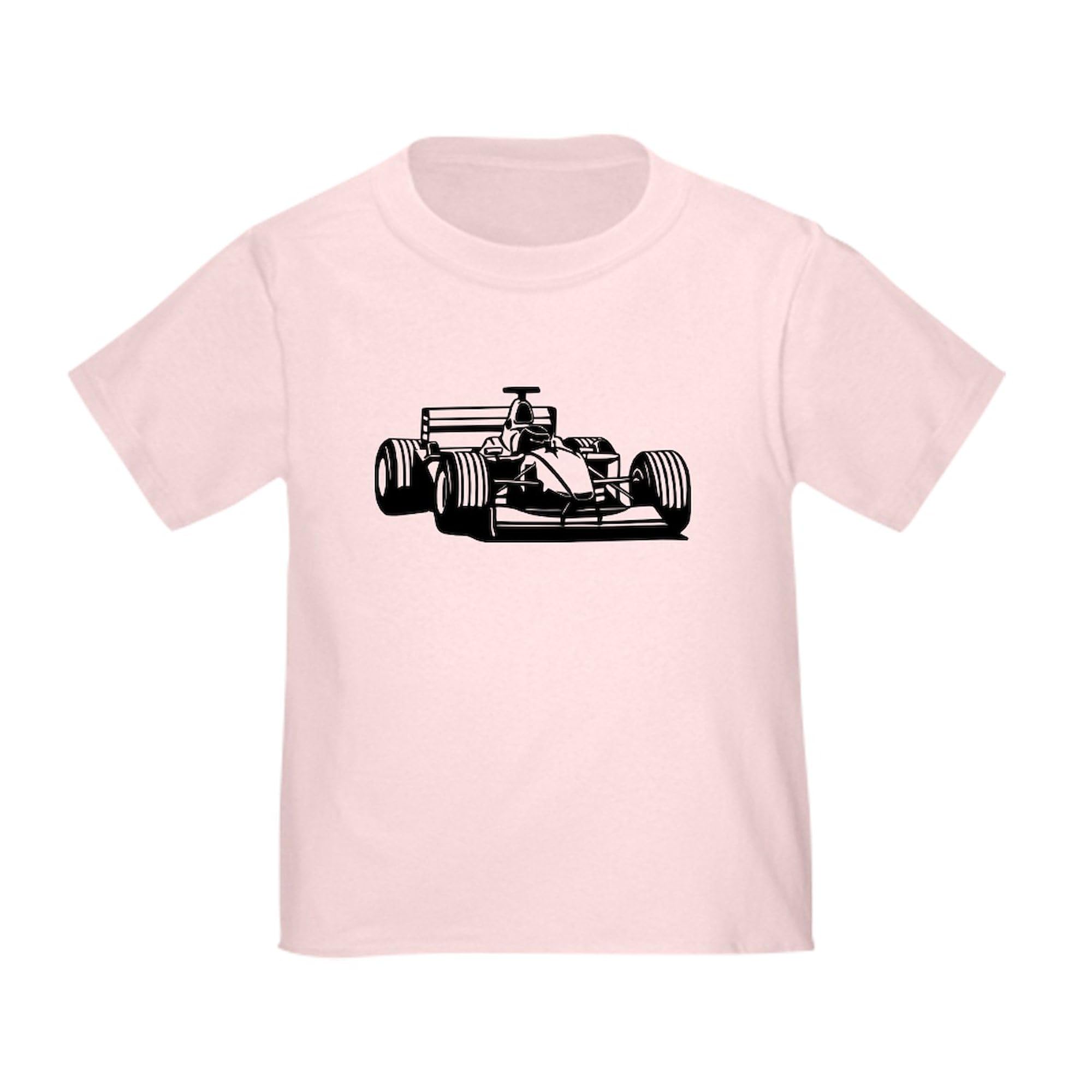 Race Car Graphic T-Shirt for Toddlers - 100% Cotton Soft Baby Tee - Perfect for Playdates, Birthday Parties & Casual Outings
