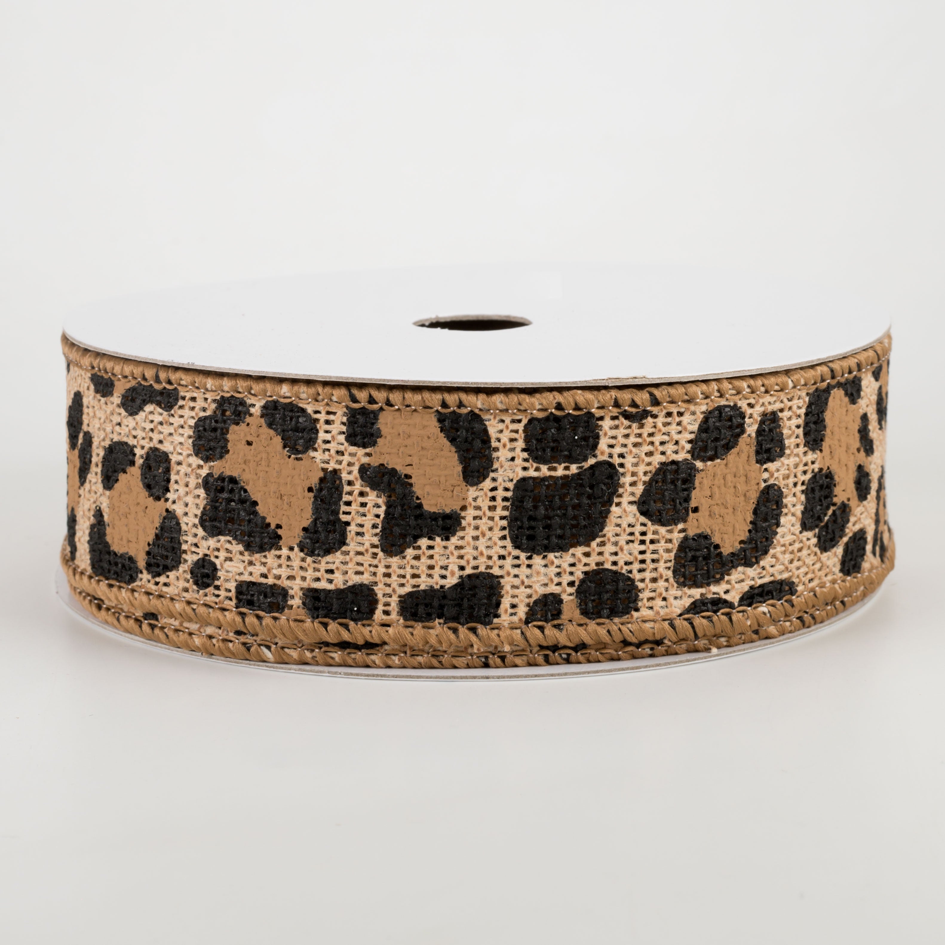 1.5 Inch Leopard Print Ribbon - Natural, Black, Brown (10 Yards) - Perfect for Gift Wrapping, DIY Crafts, Hair Bows, and Scrapbooking