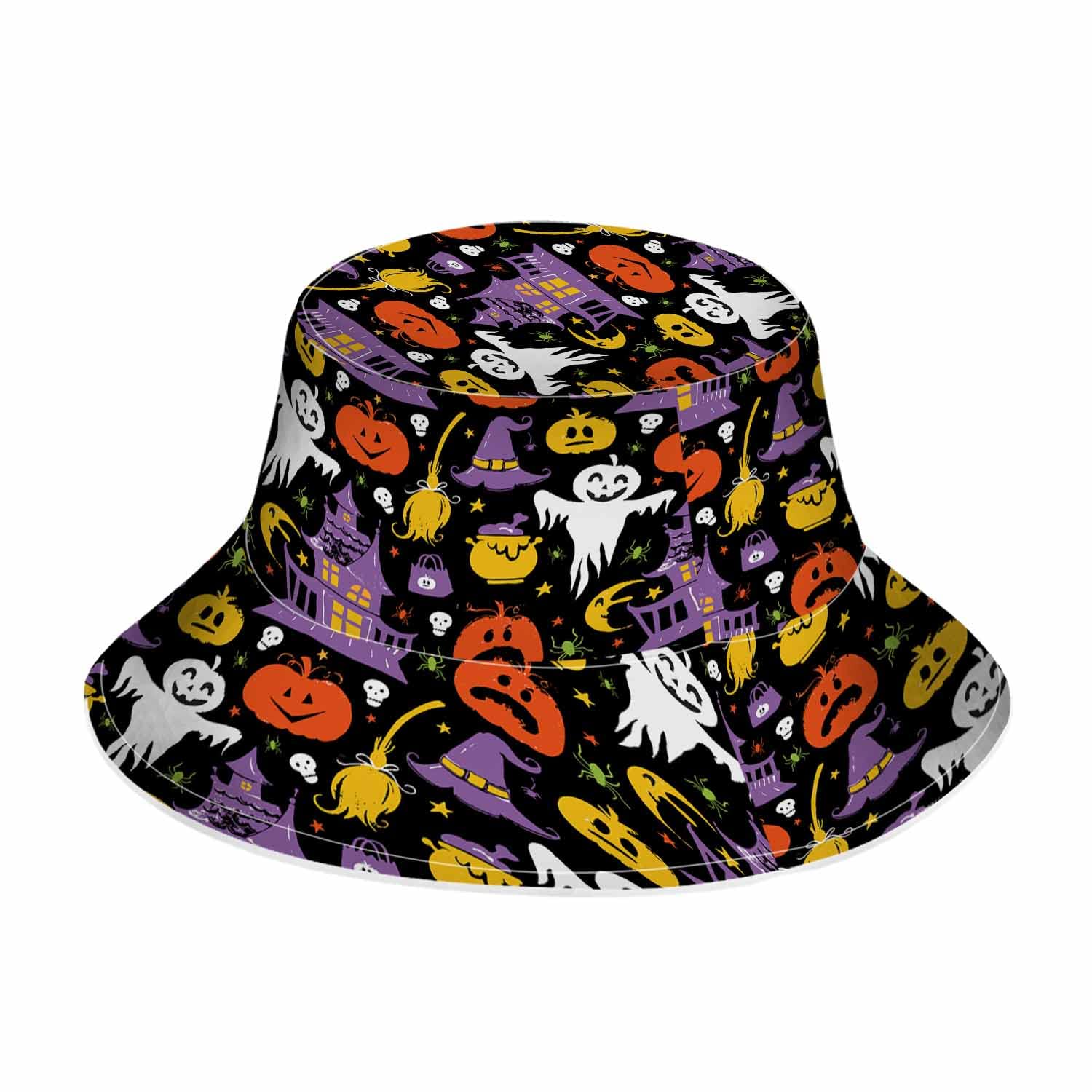 WONDERTIFY White Tulips Bucket Hat for Women - Summer Floral Sun Hat with Wide Brim - Perfect for Beach, Garden, and Outdoor Activities