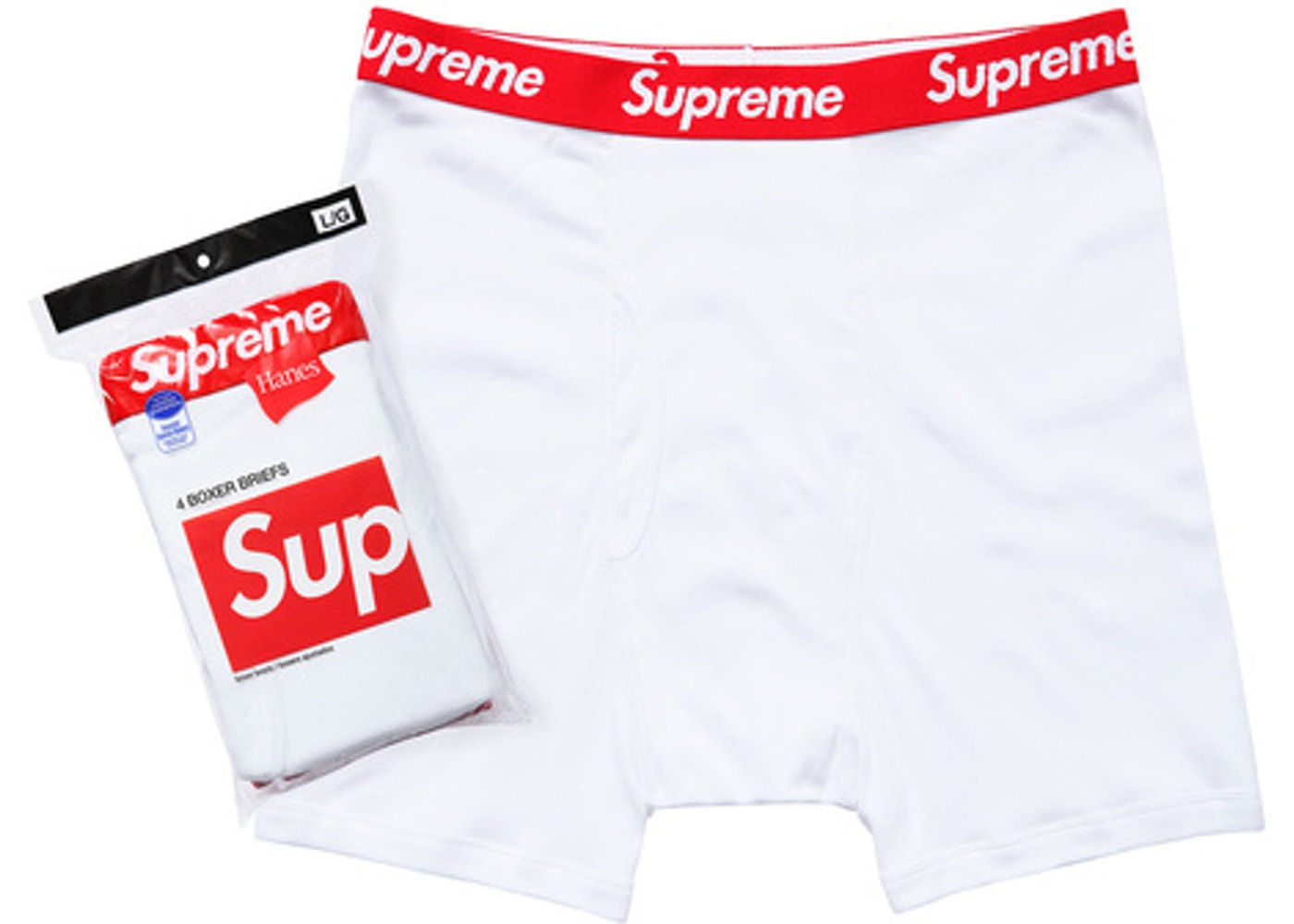 Supreme Hanes Men's Boxer Briefs 4-Pack - Soft Cotton Underwear for Everyday Comfort - Perfect for Work, Gym & Travel