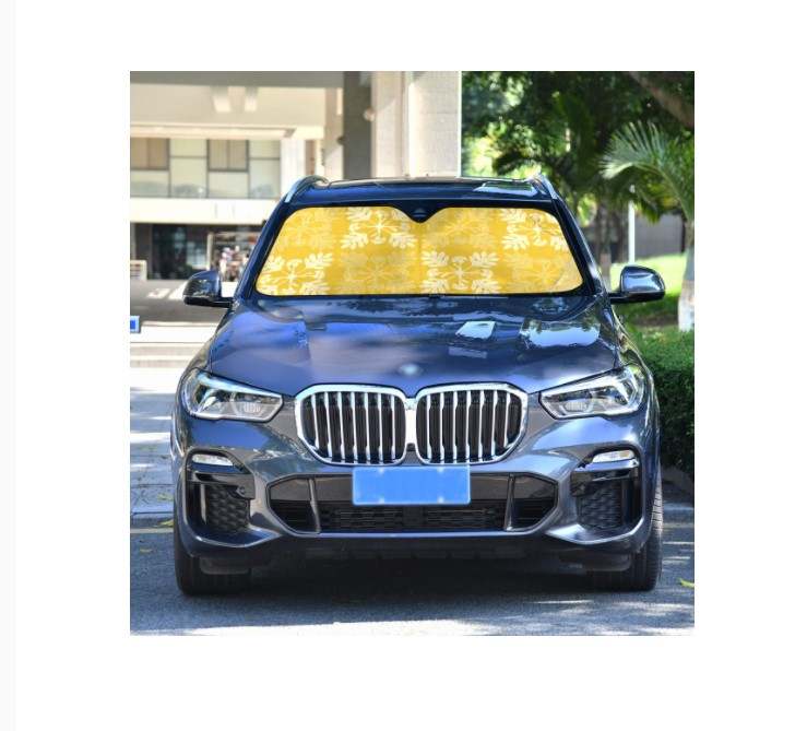 Puakenikeni Quilt Windshield Sun Shade for Car - UV Protection & Heat Blocking for Parking & Travel Use