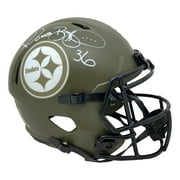 Jerome Bettis Autographed Pittsburgh Steelers Salute to Service Speed Replica Football Helmet - Signed NFL Memorabilia, Perfect for Sports Collectors and Steelers Fans Display