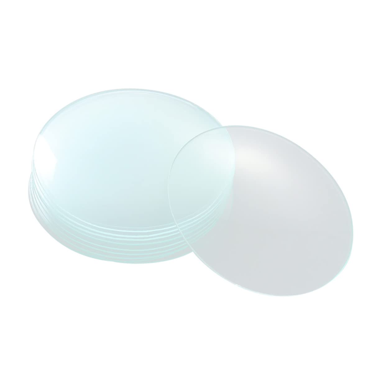 CHILDWEET 10pcs Glass Beaker Covers - Watch Glass Lids for Laboratory Experiments, Science Class & Chemistry Lab Use