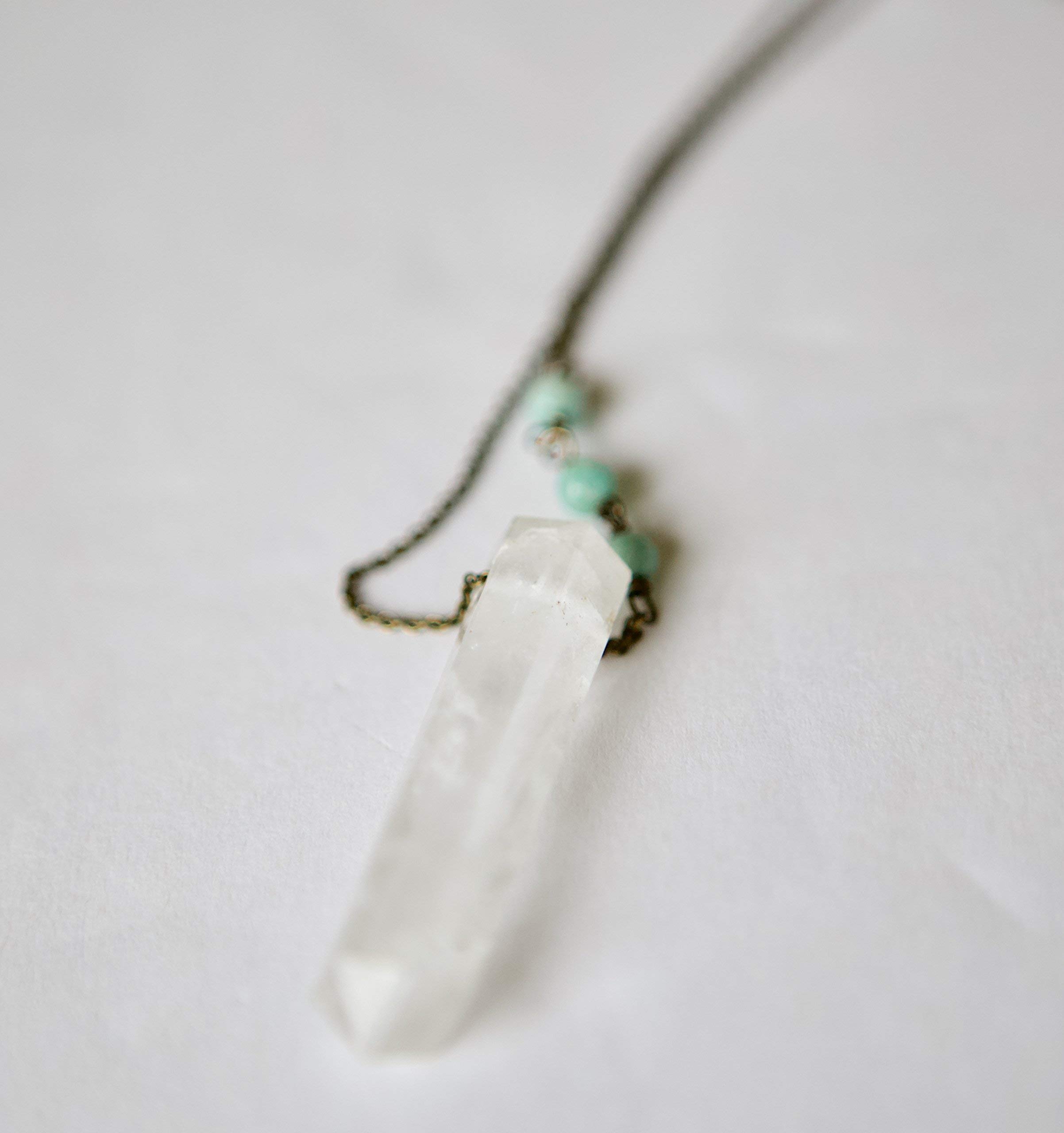 Crystal Quartz Pendant Necklace - 25