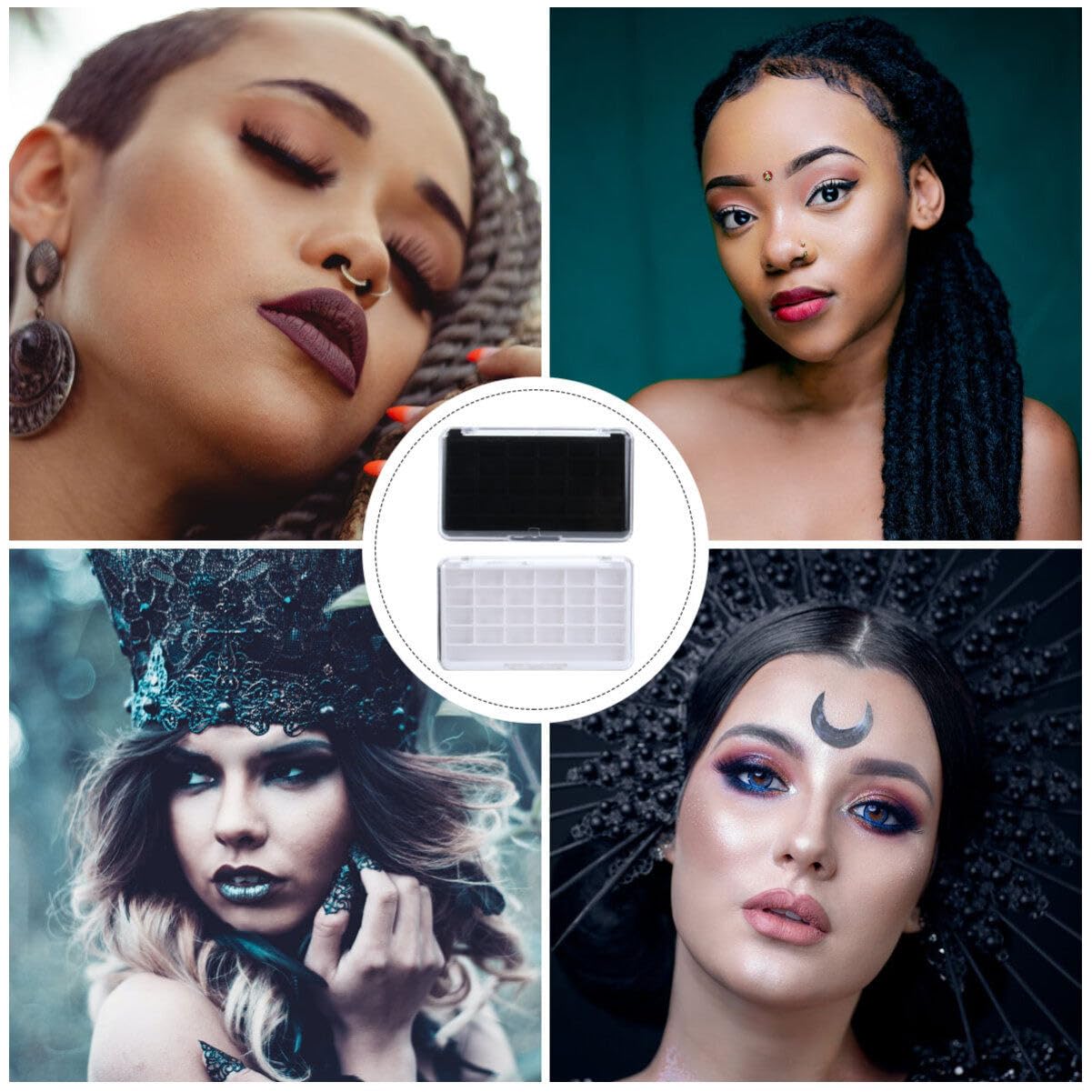 Uonlytech Empty Makeup Organizer Box for Eyeshadow & Lipstick - Perfect for Travel & Vanity