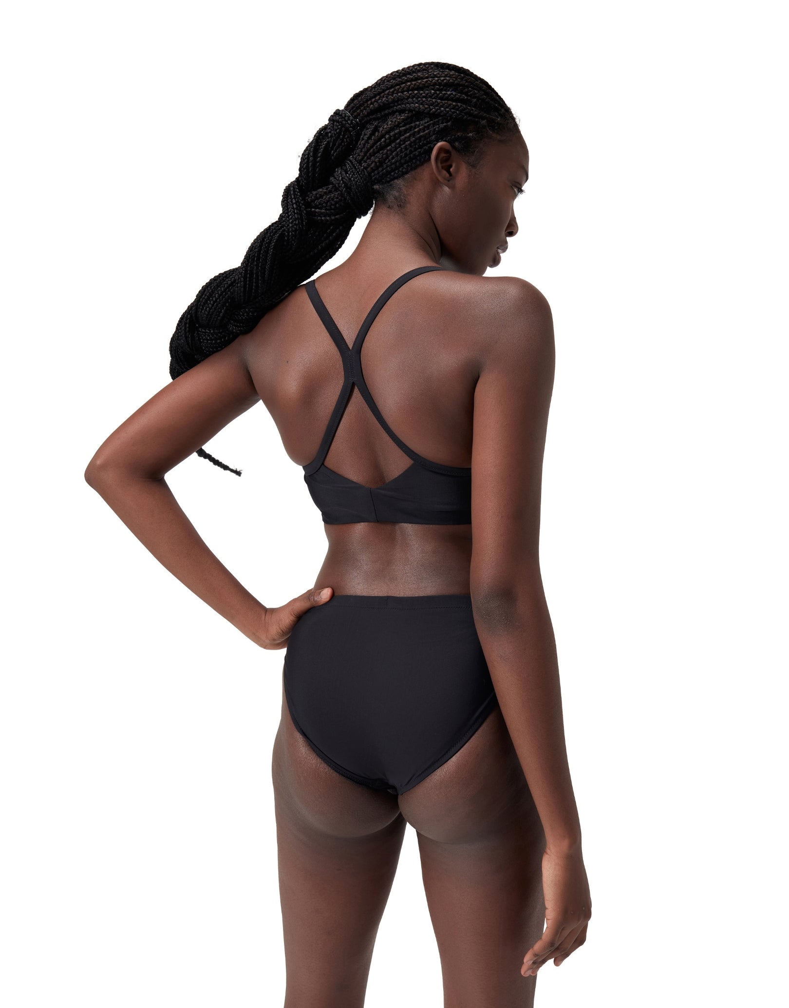 Racerback Sports Bra Top for Women - Black - Perfect for Yoga, Running & Gym Workouts