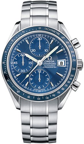 Omega Speedmaster Date 3212.80.00 Men's Automatic Chronometer Chronograph Watch with Blue Dial - Perfect for Business, Formal Events & Luxury Collectors