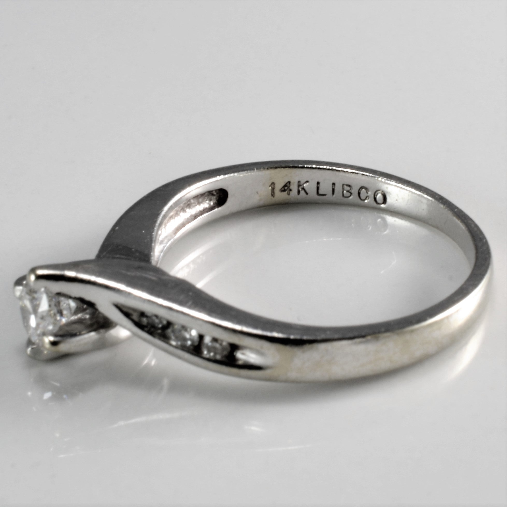 0.28 Carat Diamond Engagement Ring for Women - I1 Clarity, Size 5.5, Elegant Bypass Setting - Perfect for Proposals, Anniversaries & Romantic Occasions