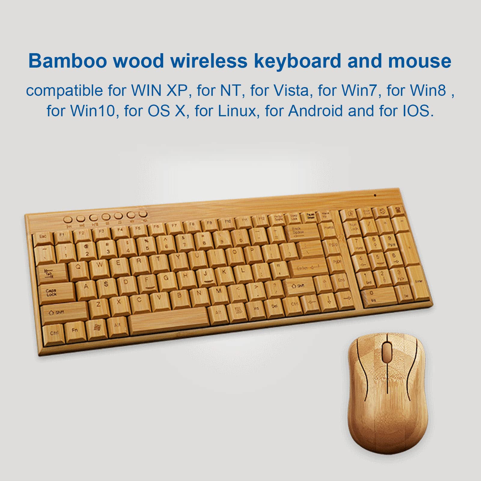 2.4GHz Wireless Mouse and Keyboard Combo - Eco-Friendly Computer Accessories for Home & Office Use | Fast Wireless Connection, Ergonomic Design for Comfortable Typing & Gaming