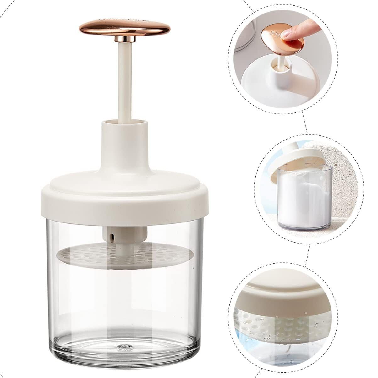 Portable Facial Cleanser Foam Maker - Electric Bubble Foamer for Face & Body Wash - Travel-Friendly Skincare Tool for Gentle Cleansing at Home or Gym