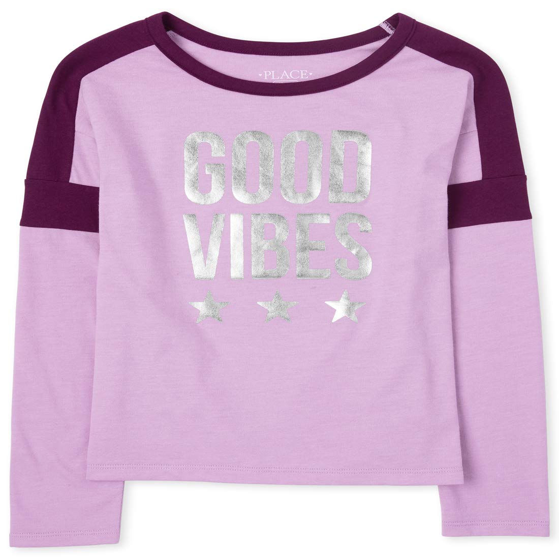 The Children's Place Girls' Active Foil Colorblock Top - Stylish Workout & Play Shirt for School, Sports & Everyday Wear