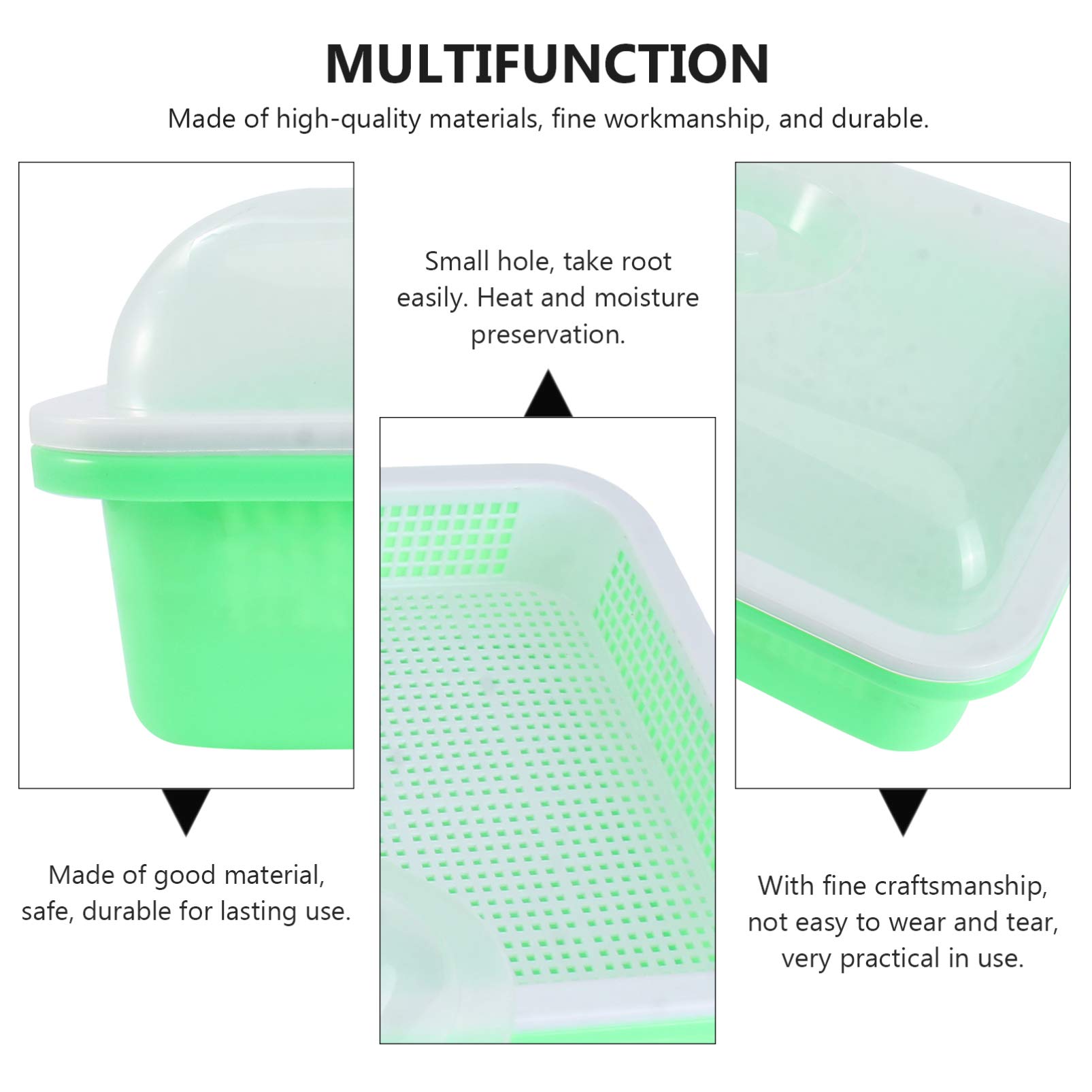 1Pc Insulated Vegetable Growing Tray - Seed Starter Container for Sprouts, Herbs & Microgreens | Water Planting Tray for Hydroponics, Kitchen Gardening & Indoor Plant Cultivation