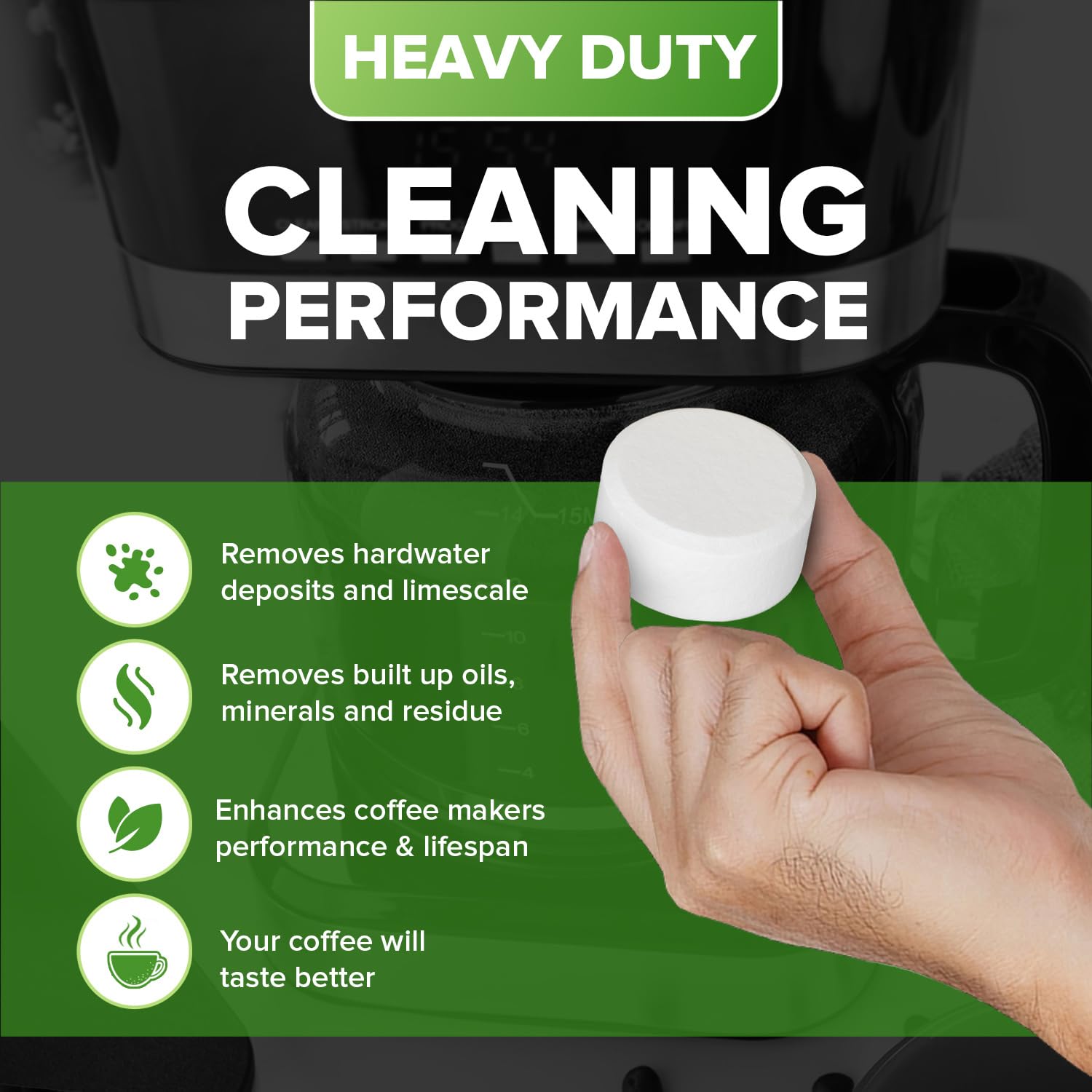 Best Coffee Maker Cleaner & Washing Machine Cleaner Combo - Deep Cleaning for Kitchen Appliances & Laundry - Save with Bundle Deal for Home & Office Use