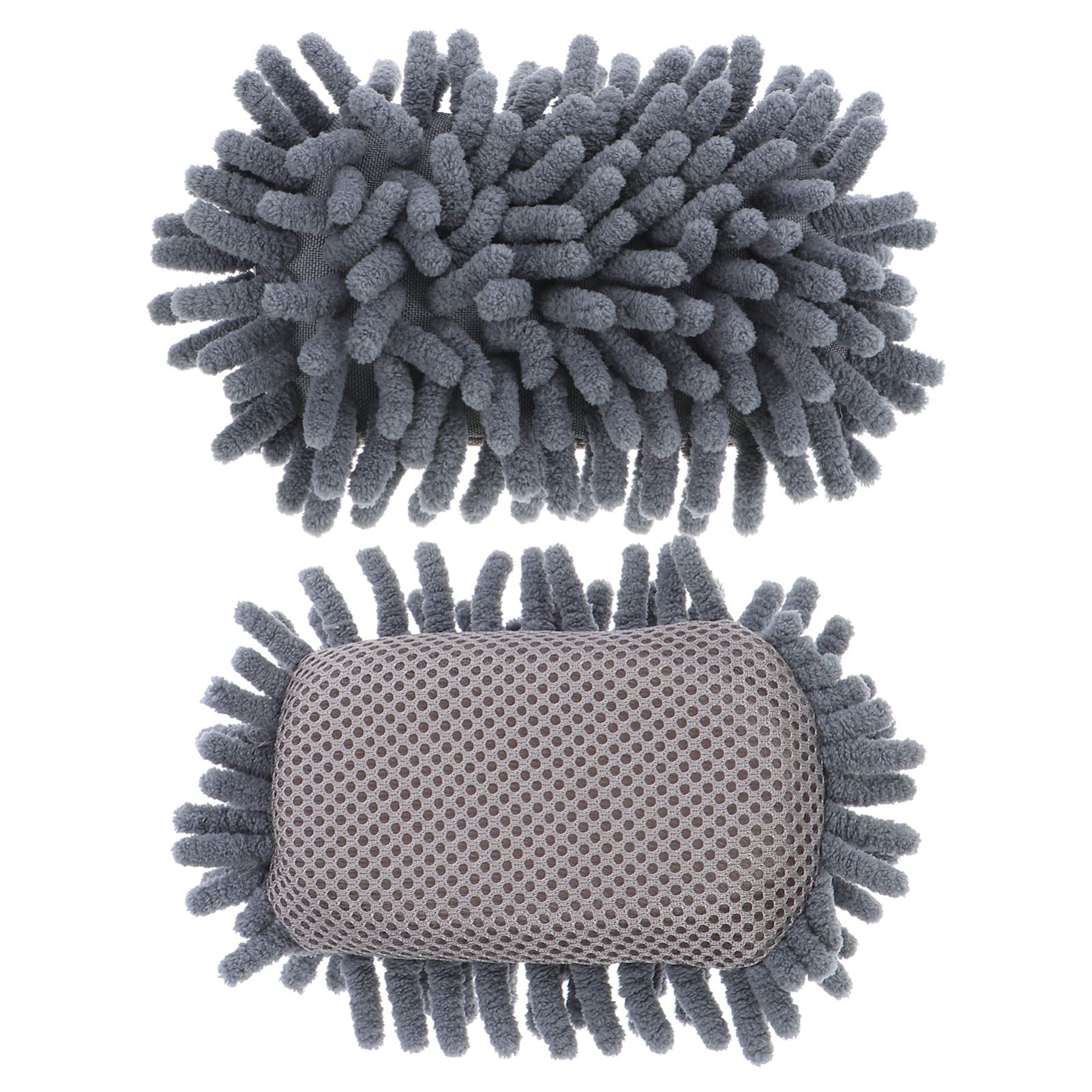 NUOBESTY Whiteboard Cleaner 2Pcs - Microfiber Shag Car Wash Sponge Mitt, Washable Dry Erase Board Eraser for Classroom, Office, Home & Car Cleaning - Perfect for Whiteboards, Refrigerators & Chalkboards