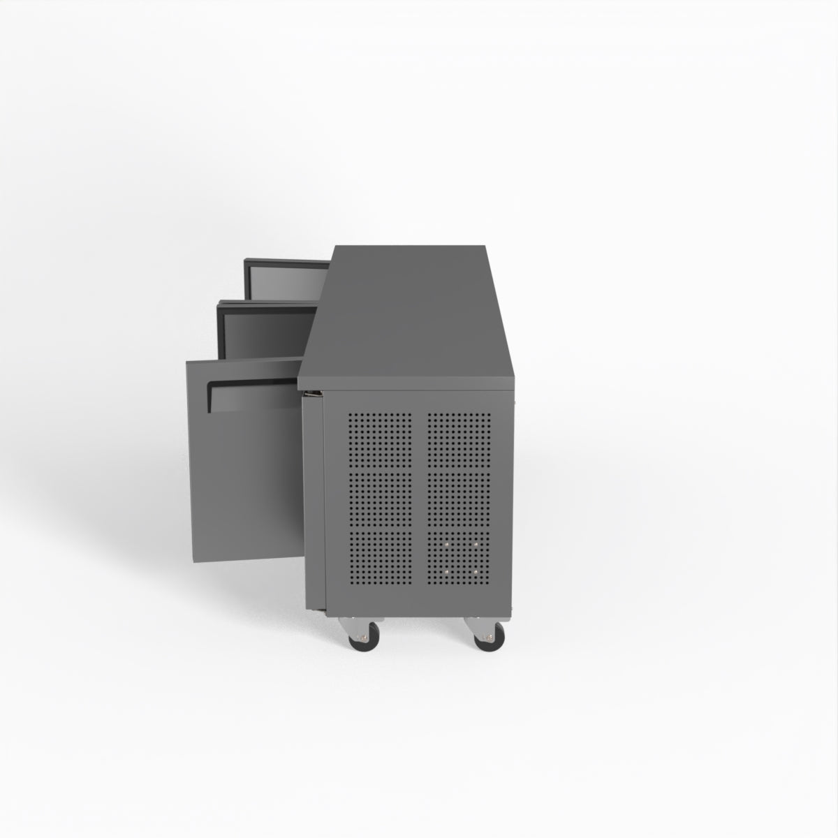 AG 4-Door Commercial Refrigerator - Stainless Steel Worktop & Under Counter Fridge for Restaurants, Bars, and Catering Businesses - Perfect for Food Storage, Beverage Cooling, and Kitchen Organization