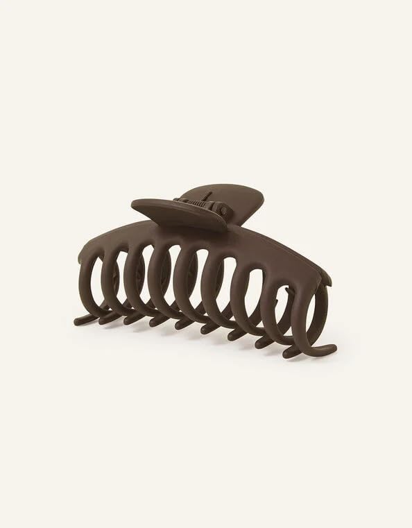 ALIBA COLLECTION 2-Pack Large Hair Claw Clips for Women - 4.3 Inch Strong Hold Hair Clips for Thick, Thin & All Hair Types - Brown Hair Accessories for Ponytail, Bun & Everyday Styling