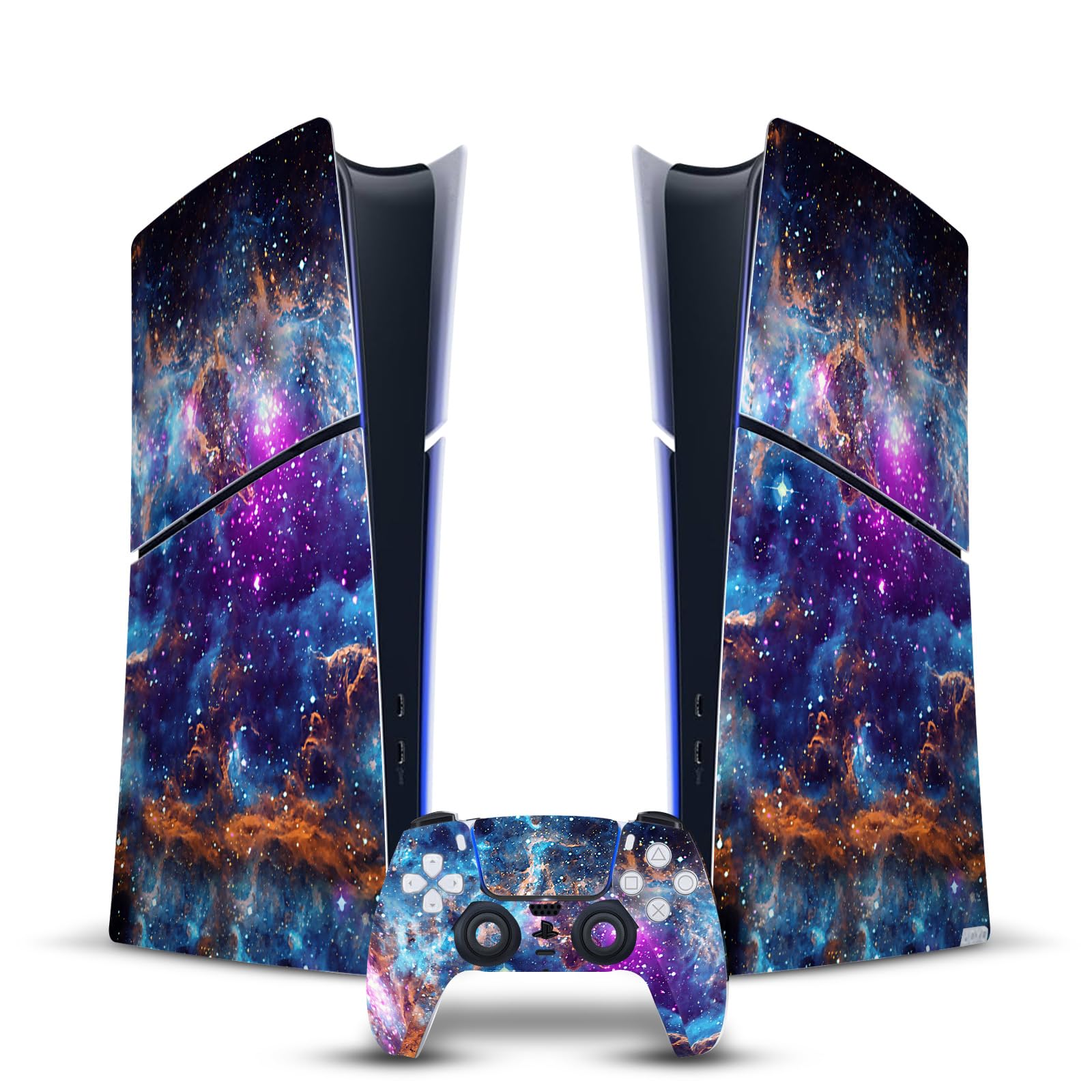 Official Licensed Cosmo18 Lobster Nebula Mix Art Vinyl Skin Sticker for Sony PlayStation 5 PS5 Slim & Digital Edition Console & DualSense Controller - Protective Decal for Gaming Setup & Customization