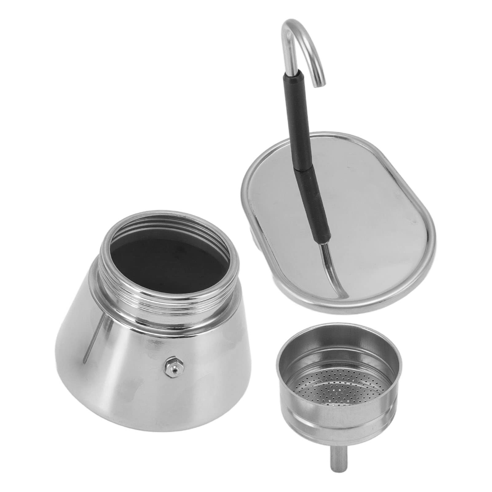 Haofy Stovetop Espresso Maker - 3 Cup Italian Moka Pot, Durable Stainless Steel Coffee Maker for Home & Camping - Perfect for Espresso Lovers & Outdoor Adventures