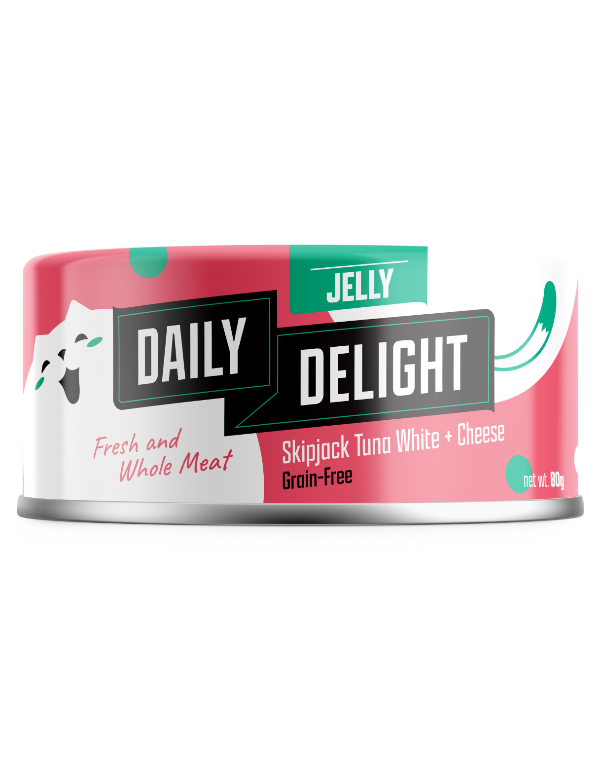 Premium Skipjack Tuna & Cheese Canned Cat Food - 80g High Protein Wet Food for Adult Cats | Perfect for Mealtime, Treats & Weight Management