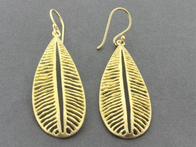 22K Gold Over Silver Long Seedpod Earrings - Elegant Boho Dangle Earrings for Women, Perfect for Parties, Weddings & Everyday Wear