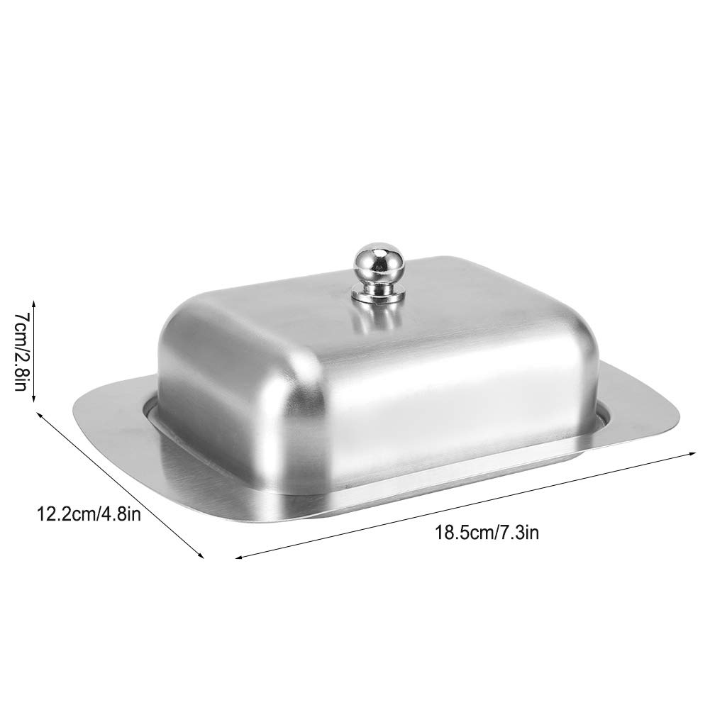 Stainless Steel Butter Dish with Lid - Airtight Butter Container for Kitchen & Restaurant Use - Perfect for Home, Dining, and Food Storage