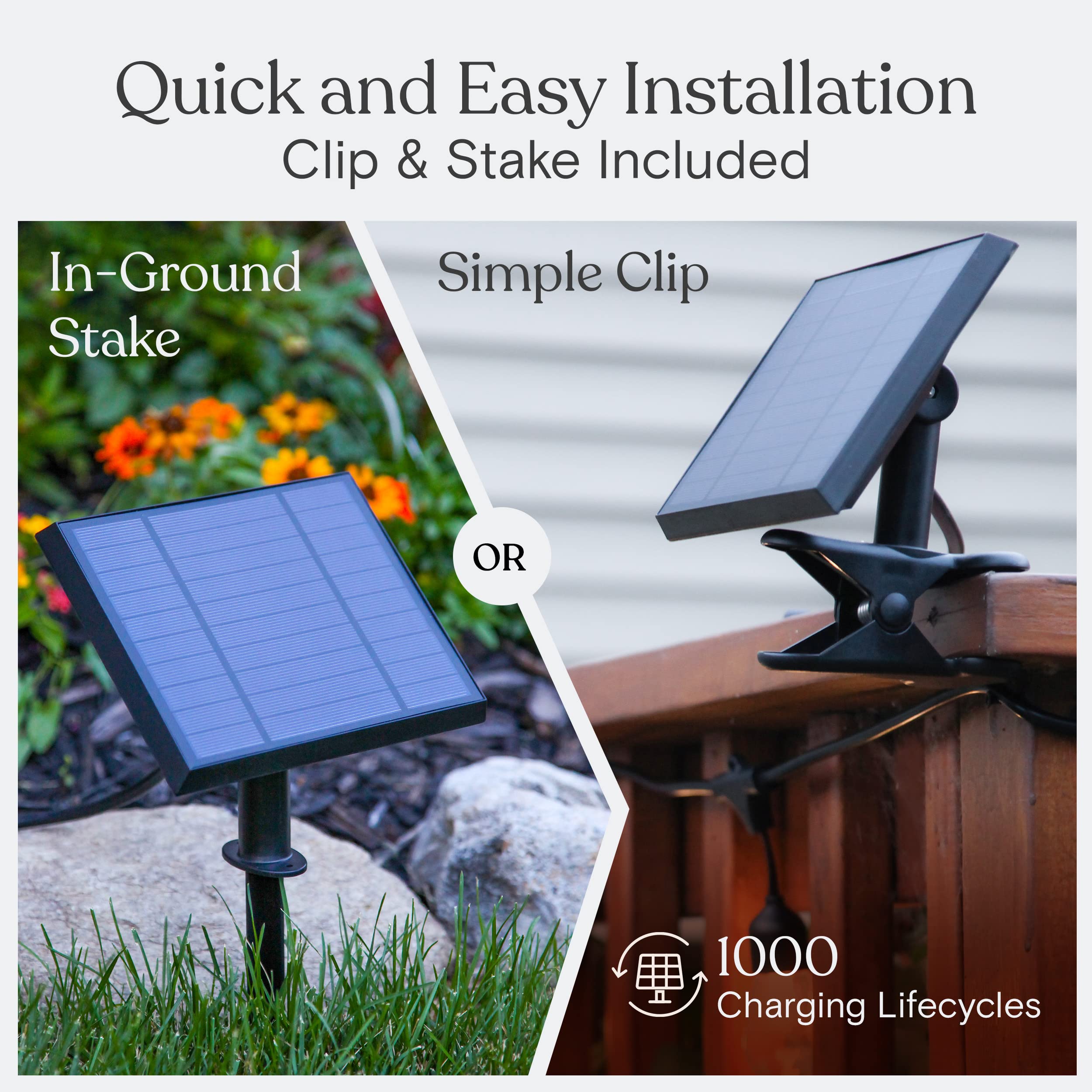 Brightech Ambience Pro Solar Powered Outdoor String Lights - 27 Ft Commercial Grade Waterproof LED Patio Lights with 12 Shatterproof Edison Bulbs, Warm White 1W - Perfect for Backyard, Garden, Wedding & Outdoor Decor
