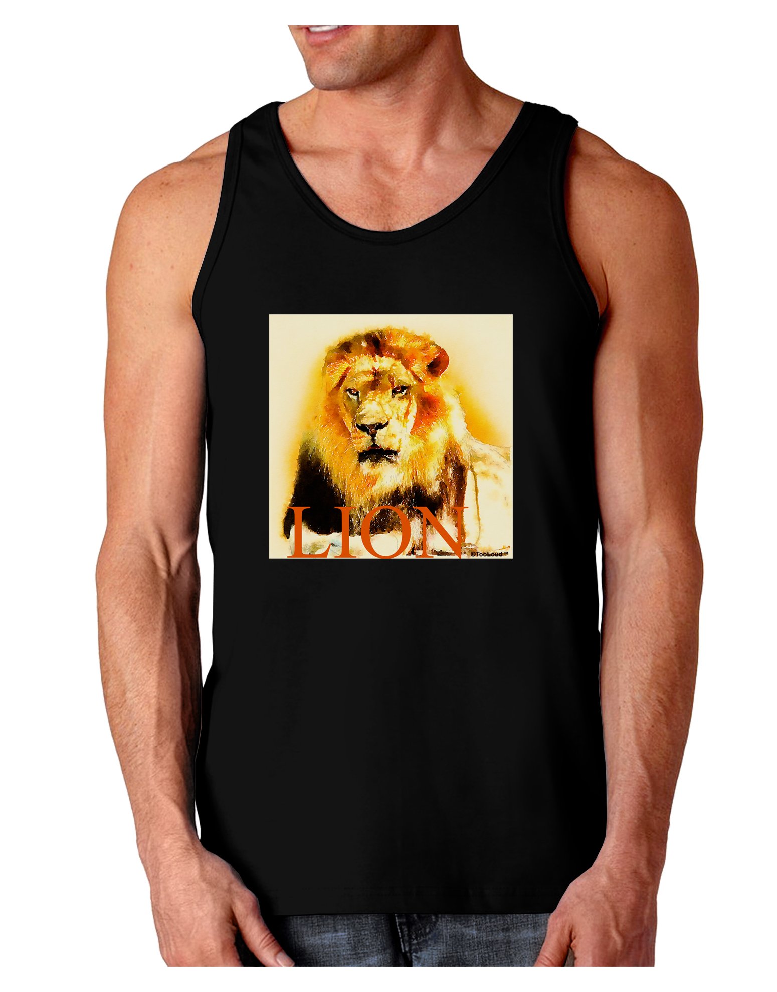 TOOLOUD Lion Watercolor Print Loose Tank Top for Women - Soft & Comfortable Summer Casual Wear - Perfect for Beach, Gym, and Street Style