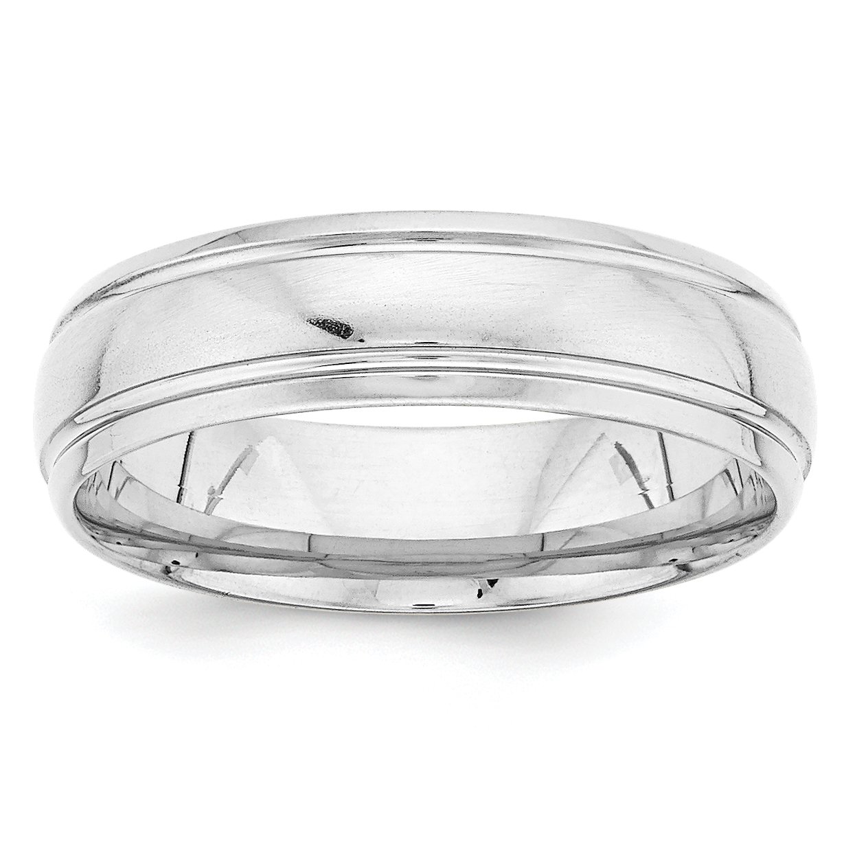 14k White Gold Comfort Fit Wedding Band Ring for Men & Women