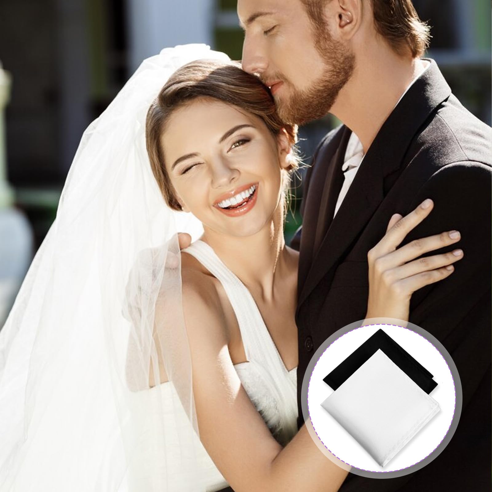 Premium Men's Satin Pocket Squares - 2-Piece Set of Solid Color Silk Handkerchiefs for Suits & Formal Wear | Wedding, Business, Cocktail Party Accessories