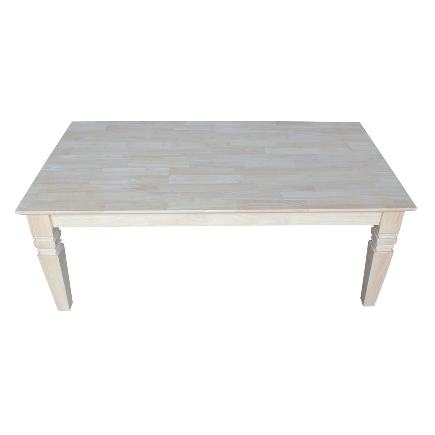 Unfinished Java Coffee Table by International Concepts - Rustic Wooden Side Table for Living Room, Lounge & Office Decor