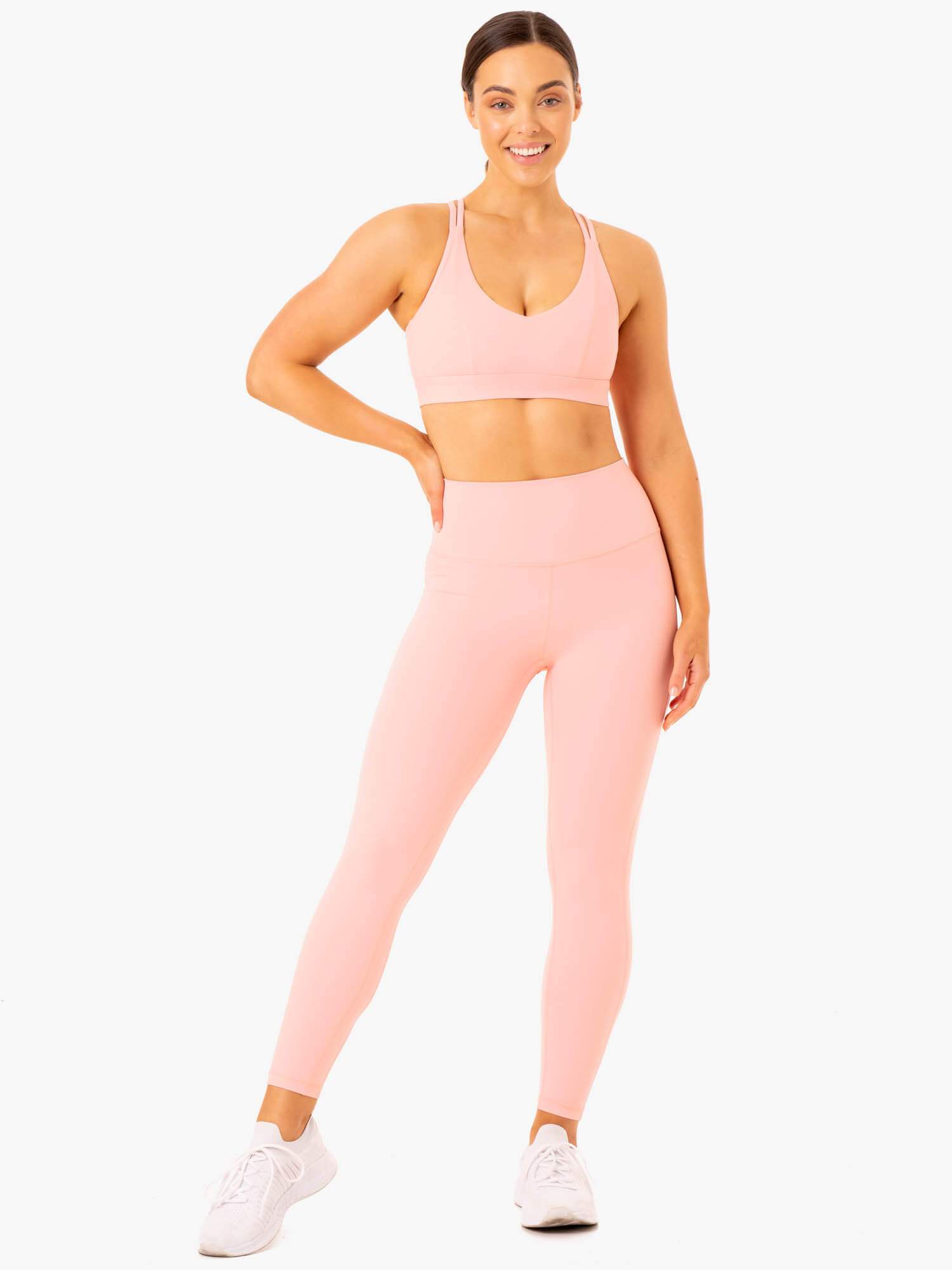 NKD Align High-Waisted Yoga Leggings for Women - Soft Pink Workout Leggings, Stretchy & Breathable for Yoga, Gym, Running & Lounge Wear