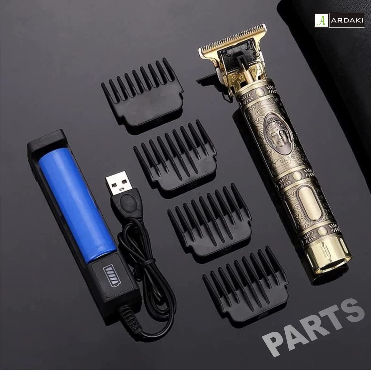 **ARDAKI Professional Hair Clipper for Men - Adjustable Blade Trimmer & Shaver, Multi-Grooming Kit for Face, Head & Body - Fast Charging, Precise Close Cut (Perfect for Home, Travel & Salon Use)**