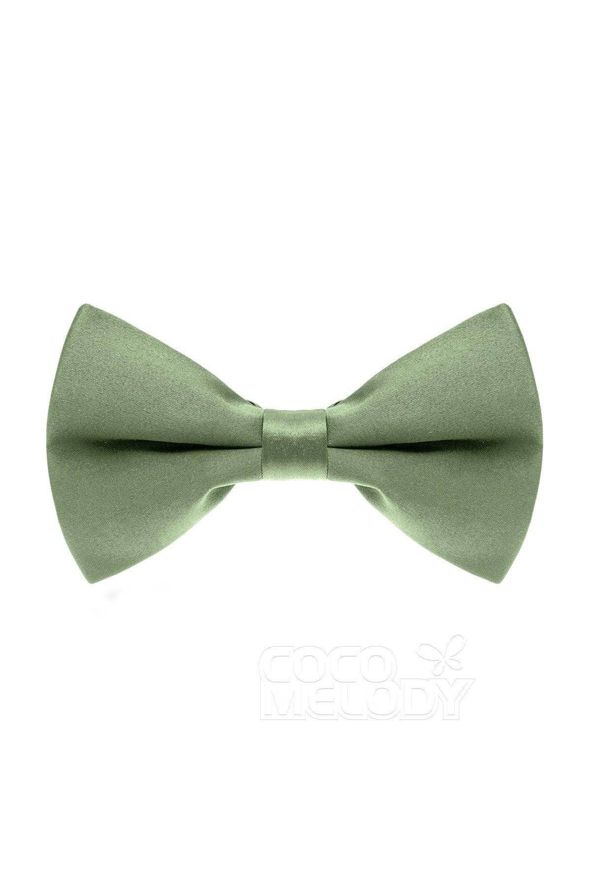 Elegant Men's Elastic Silk-Like Satin Bow Tie - Adjustable Formal Necktie for Weddings, Prom & Black Tie Events - CZ170016