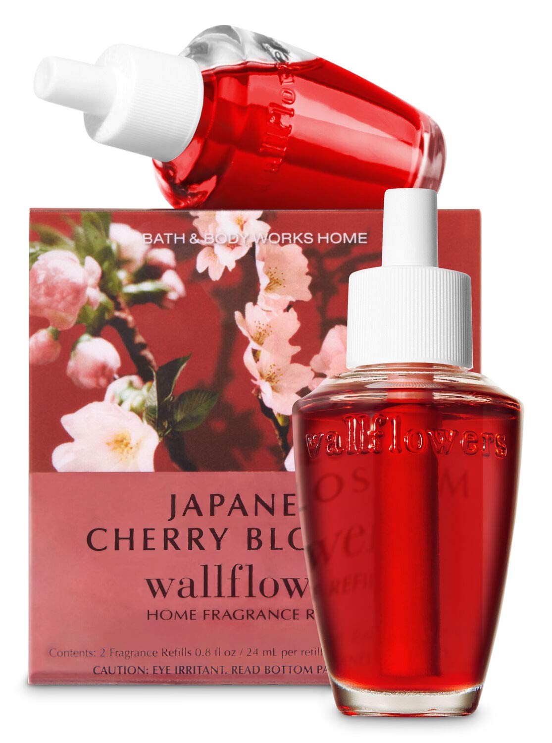 Bath and Body Works Wallflowers Refill Bulbs 2 Pack - Japanese Cherry Blossom Scented Air Freshener for Home, Office & Bathroom