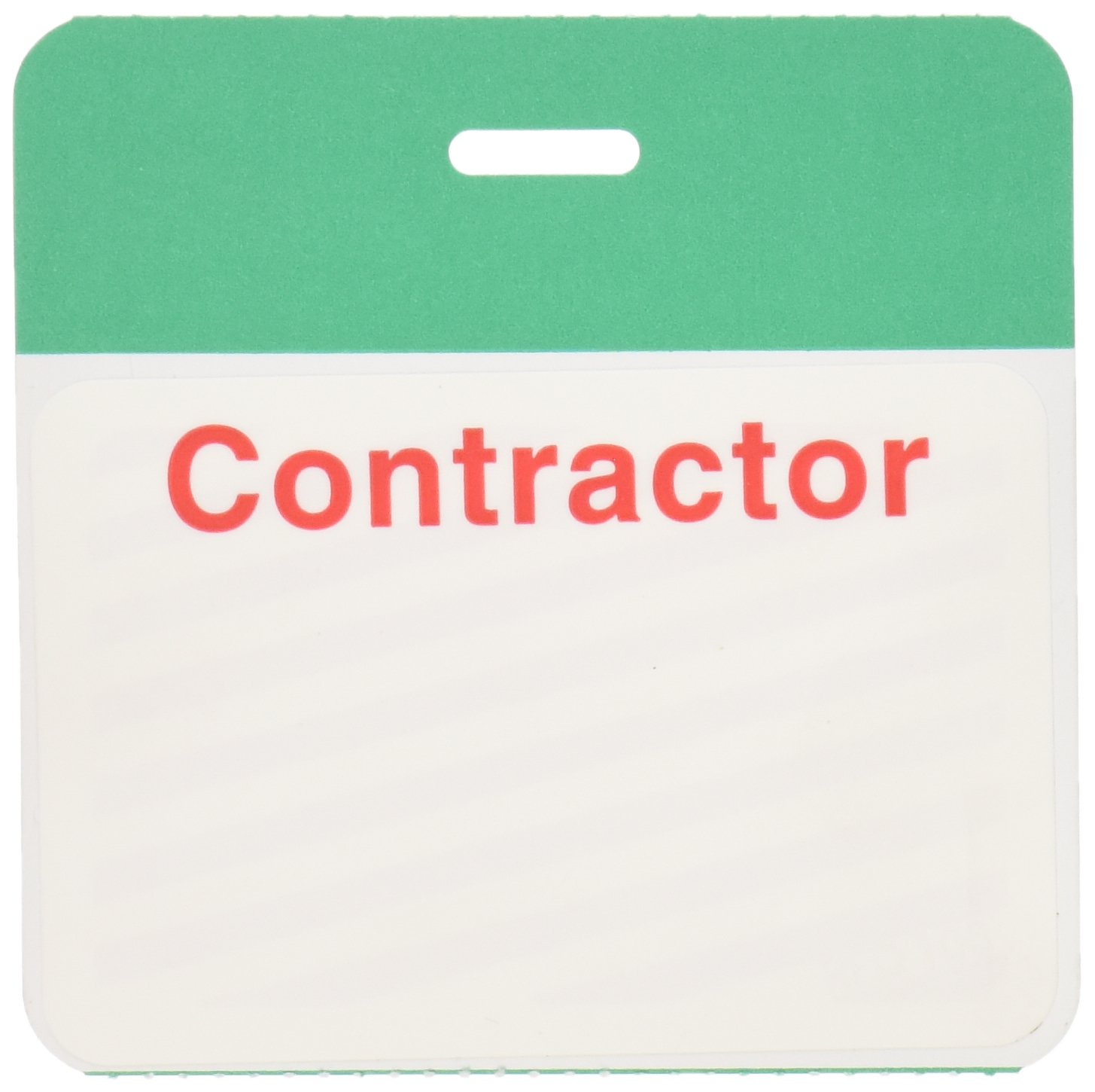 Brady 95657 Contractor Badges - 2-Part 1-Day TD Badges with White Background (500-Pack) | Perfect for Construction Sites, Events & Temporary Staff Identification