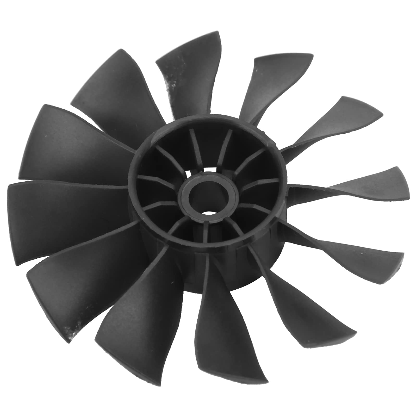 Dilwe 50mm RC Duct Fan with 12-Blade Propeller - High Performance Plastic Duct Fan for RC Airplanes & Boats (Black, Clockwise) - Perfect for DIY RC Models and High-Speed Airflow Systems