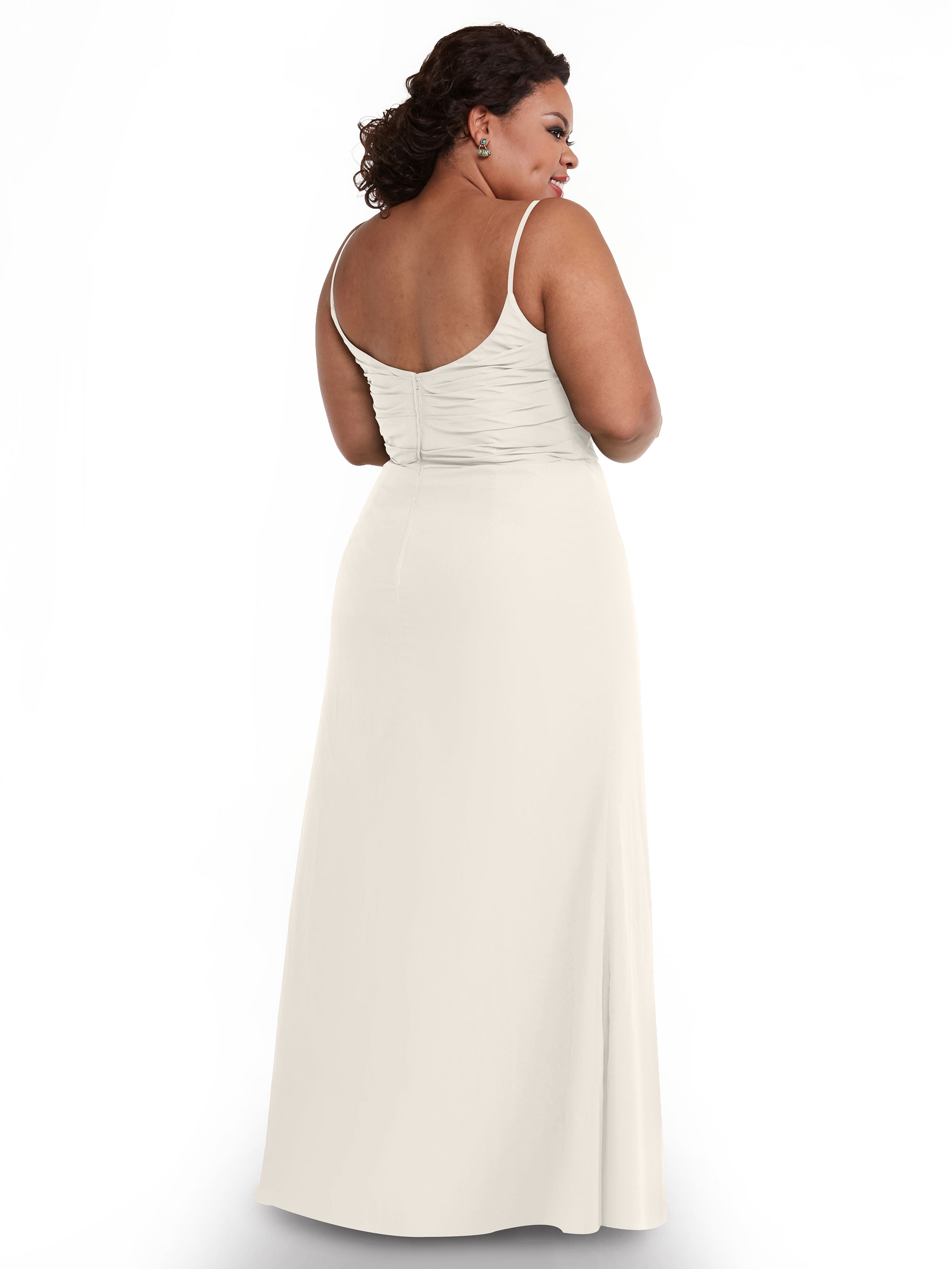 Elegant 80169 Chiffon Sheath Bridesmaid Dress with Pleated Bodice - Perfect for Weddings, Formal Events & Special Occasions