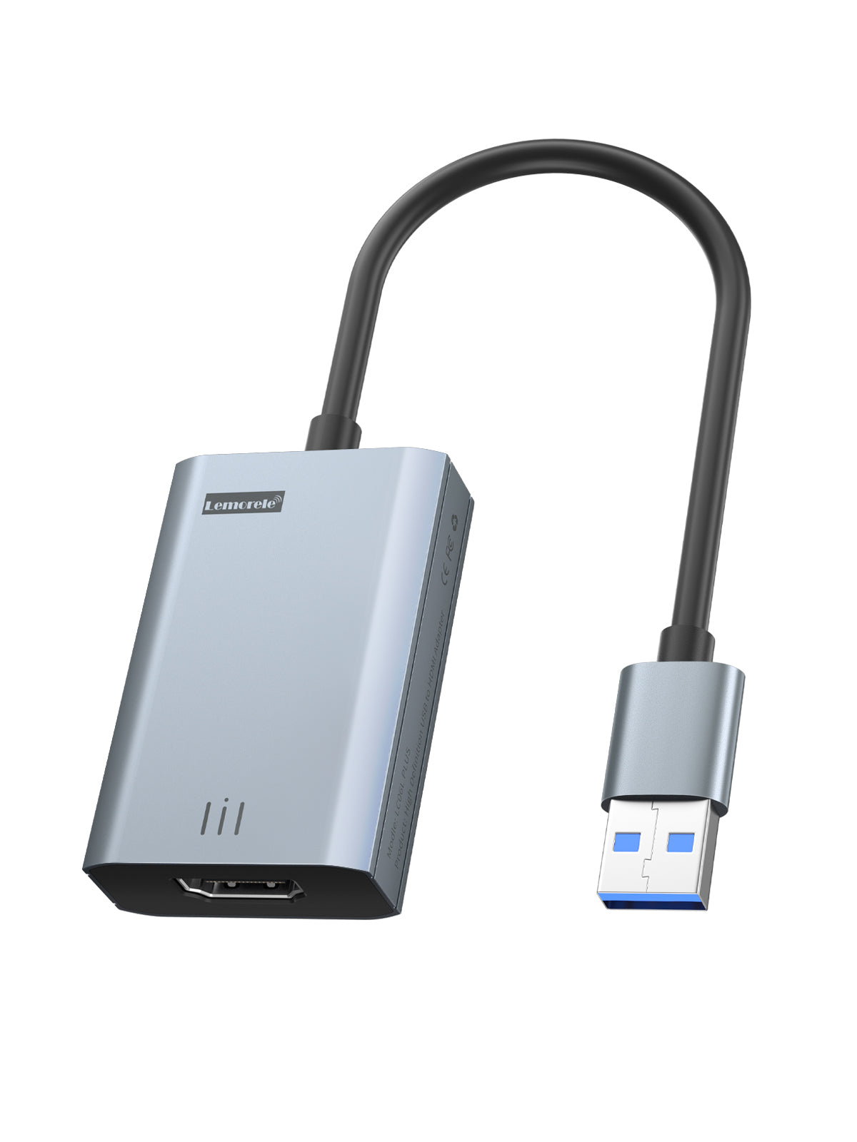 Lemorele USB to HDMI Adapter LC06 Plus - 4K Ultra HD Video Converter for Laptop, PC, Mac - Connect to Monitor, TV, Projector for Work, Gaming & Home Theater