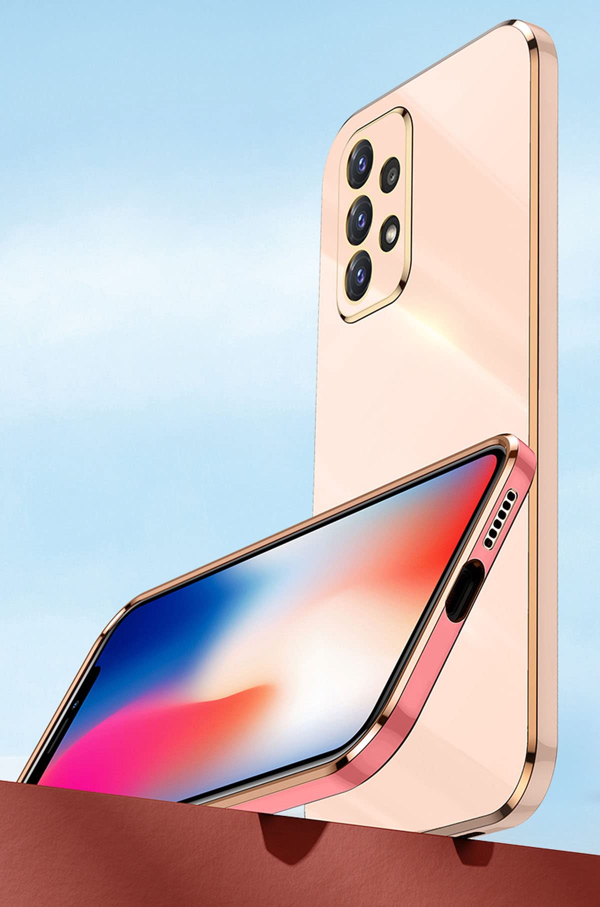 Samsung Galaxy A32 5G Case, Cute Pink Shockproof TPU Silicone Cover with Full Camera Protection & Electroplated Bumper - Perfect for Everyday Use, Travel, and Outdoor Activities (6.5 Inch)