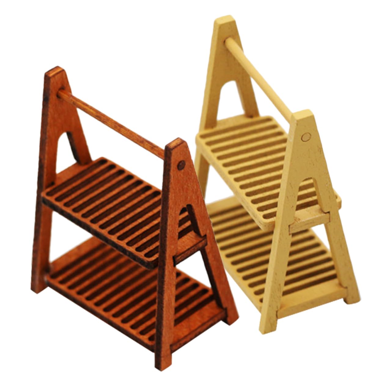 Mini Wooden Doll Furniture Set - 2PCS Kids Toy for Dollhouse Play