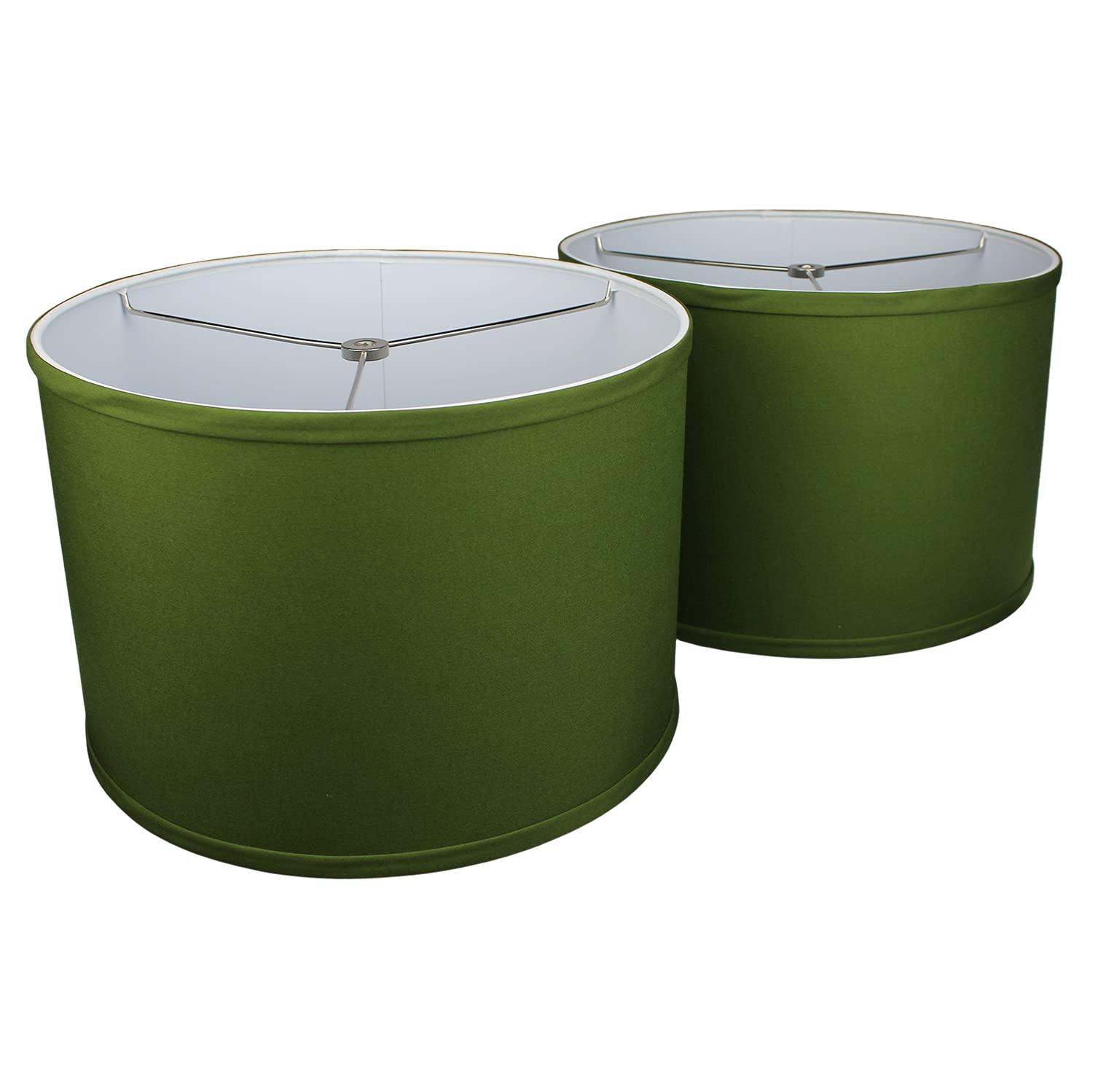 Premium Set of 2 Linen Avocado Lamp Shades - 13