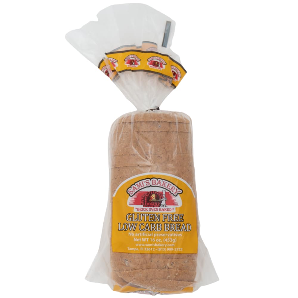 Sami's Bakery Gluten Free Low Carb Bread - 4 Pack | Keto Friendly, Wheat Free & Healthy | Perfect for Sandwiches, Toast & Diets