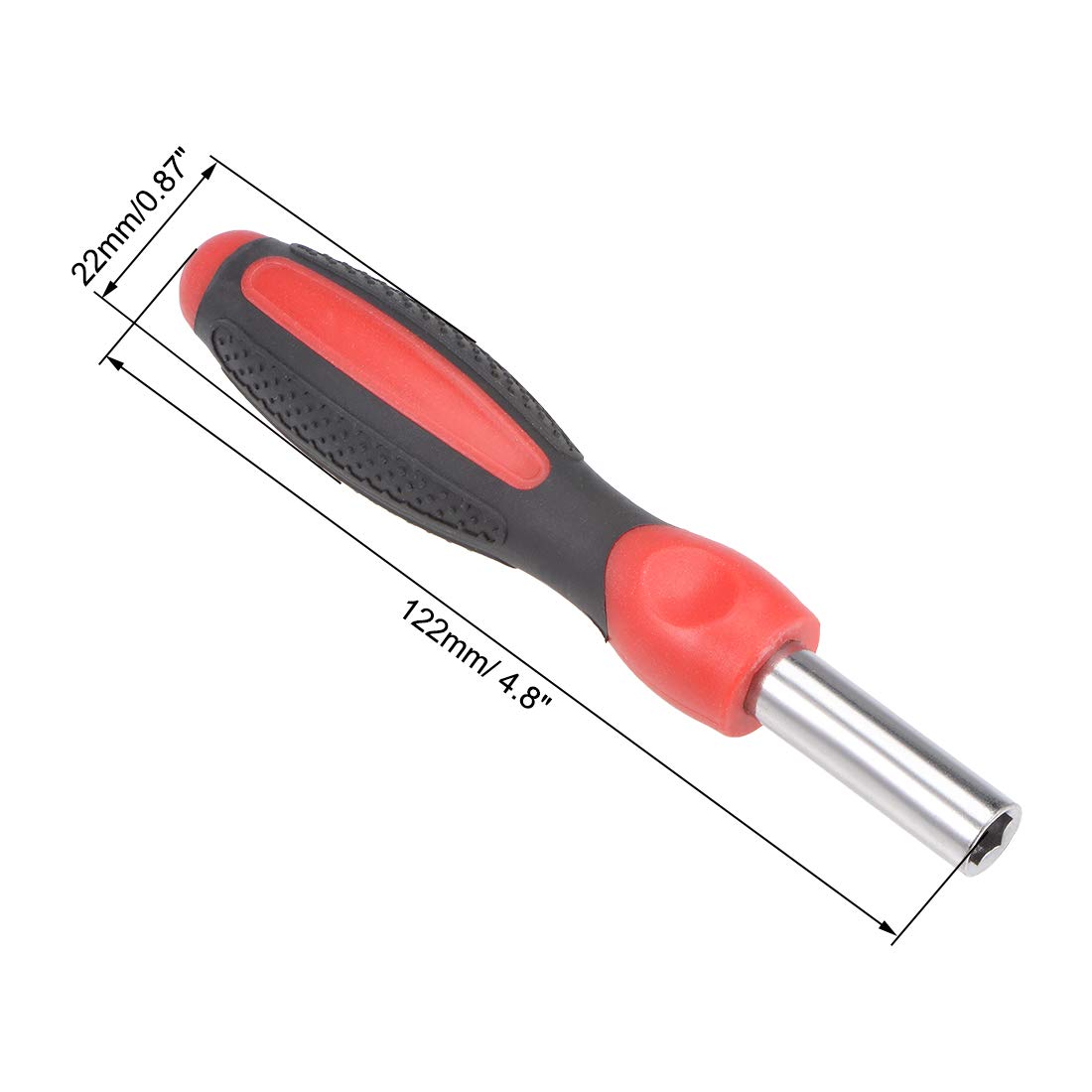 uxcell 1/4 Inch Drive Magnetic Screwdriver Handle - Non-Slip Wrench Grip, 4.8 Inch Length - Perfect for DIY Projects, Home Repairs & Automotive Maintenance