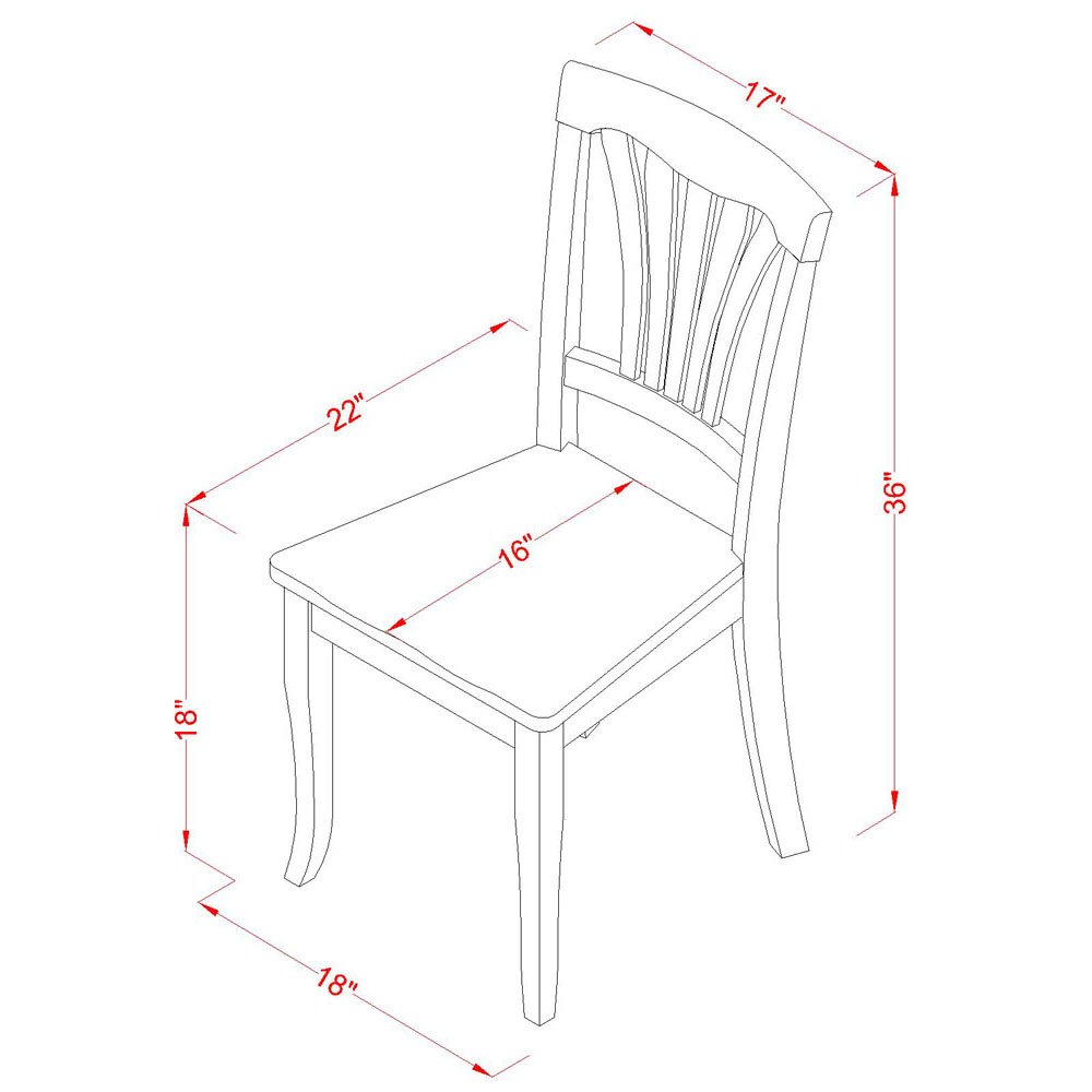 East West Furniture NIAV5-WHI-W 5-Piece Dinette Set for 4 - Rectangle Dining Table with Butterfly Leaf & 4 Kitchen Chairs, 36x66 Inch, Buttermilk & Cherry - Perfect for Small Kitchens, Breakfast Nooks & Cozy Dining Spaces