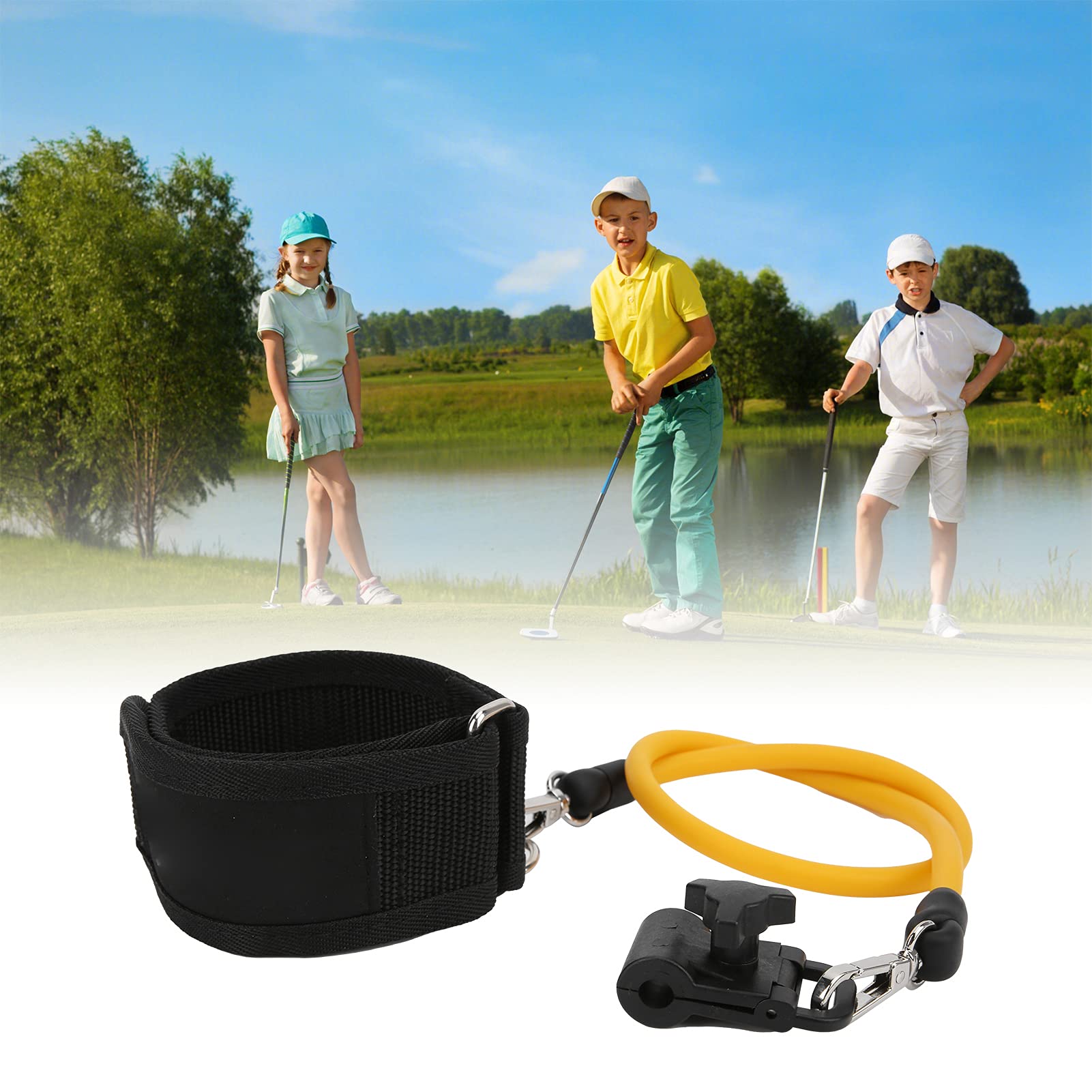 Golf Swing Trainer for Beginners - Arm Strength & Release Training Aid with Elastic Rope | Improve Golf Swing Mechanics | Perfect for Driving Range & Home Practice