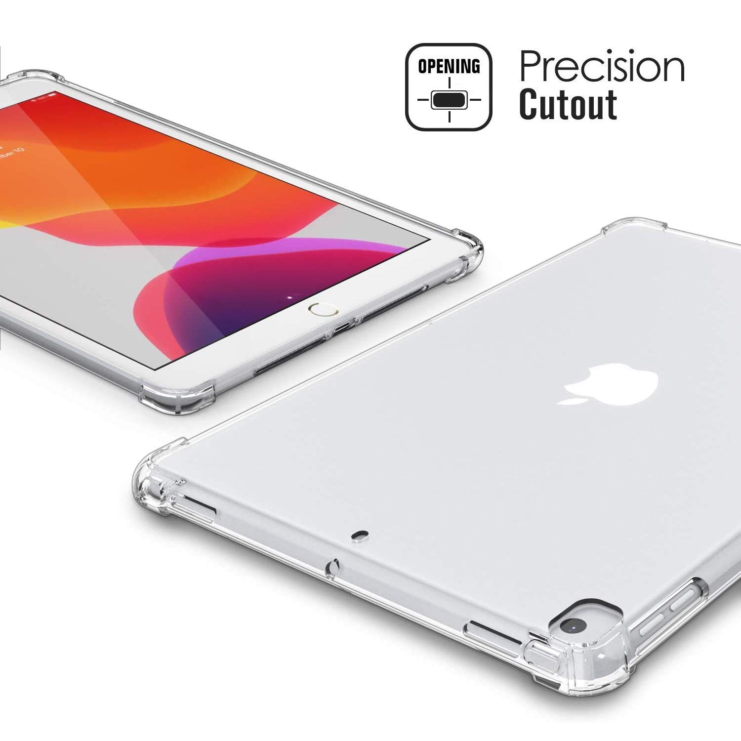 Shockproof Clear Bumper Case for iPad Air (2013) & iPad Air 2 (2014) - Slim Fit TPU Cover with Reinforced Corners | Lightweight Transparent Protection for Work, Travel & Everyday Use