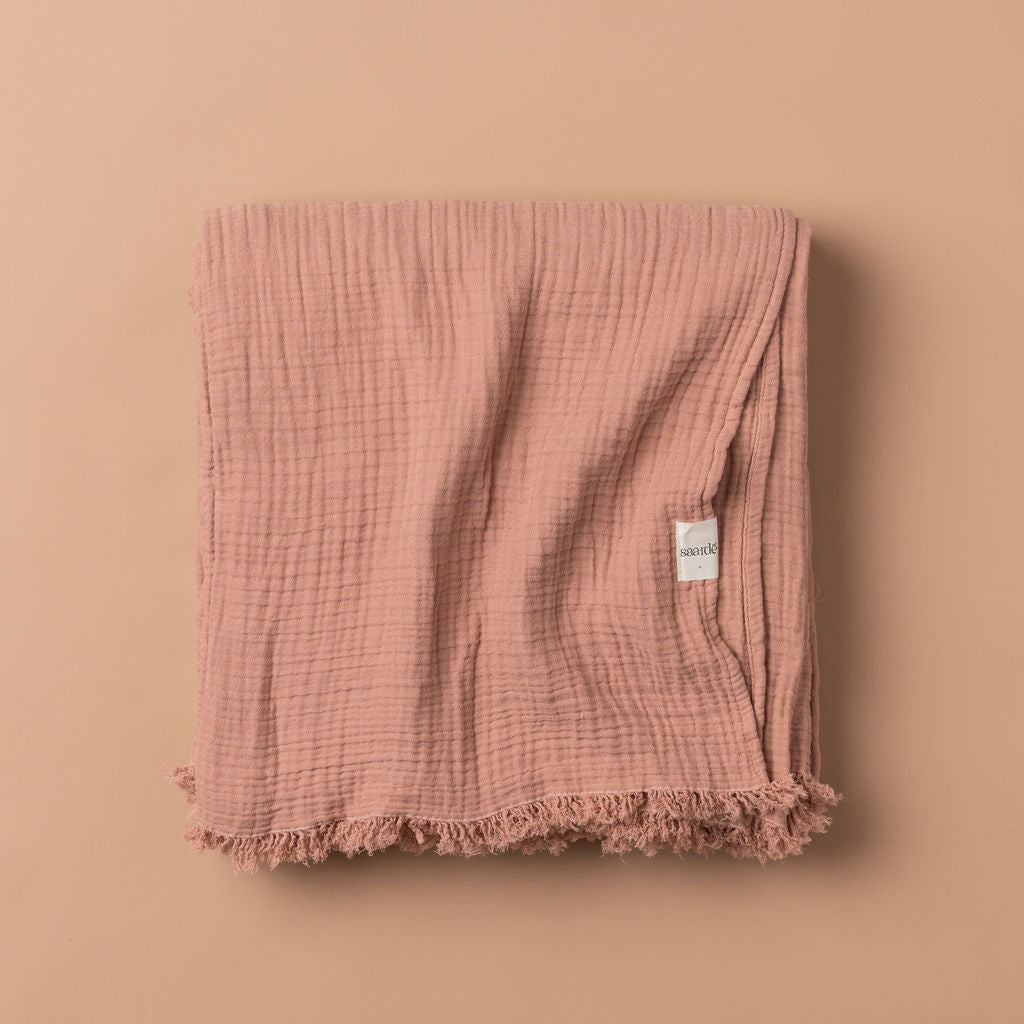 Enes Soft Cotton Bed Cover - Queen Size, Blush Pink - Breathable & Hypoallergenic for a Comfortable Night's Sleep - Perfect for Master Bedroom, Guest Room, or Dorm Decor