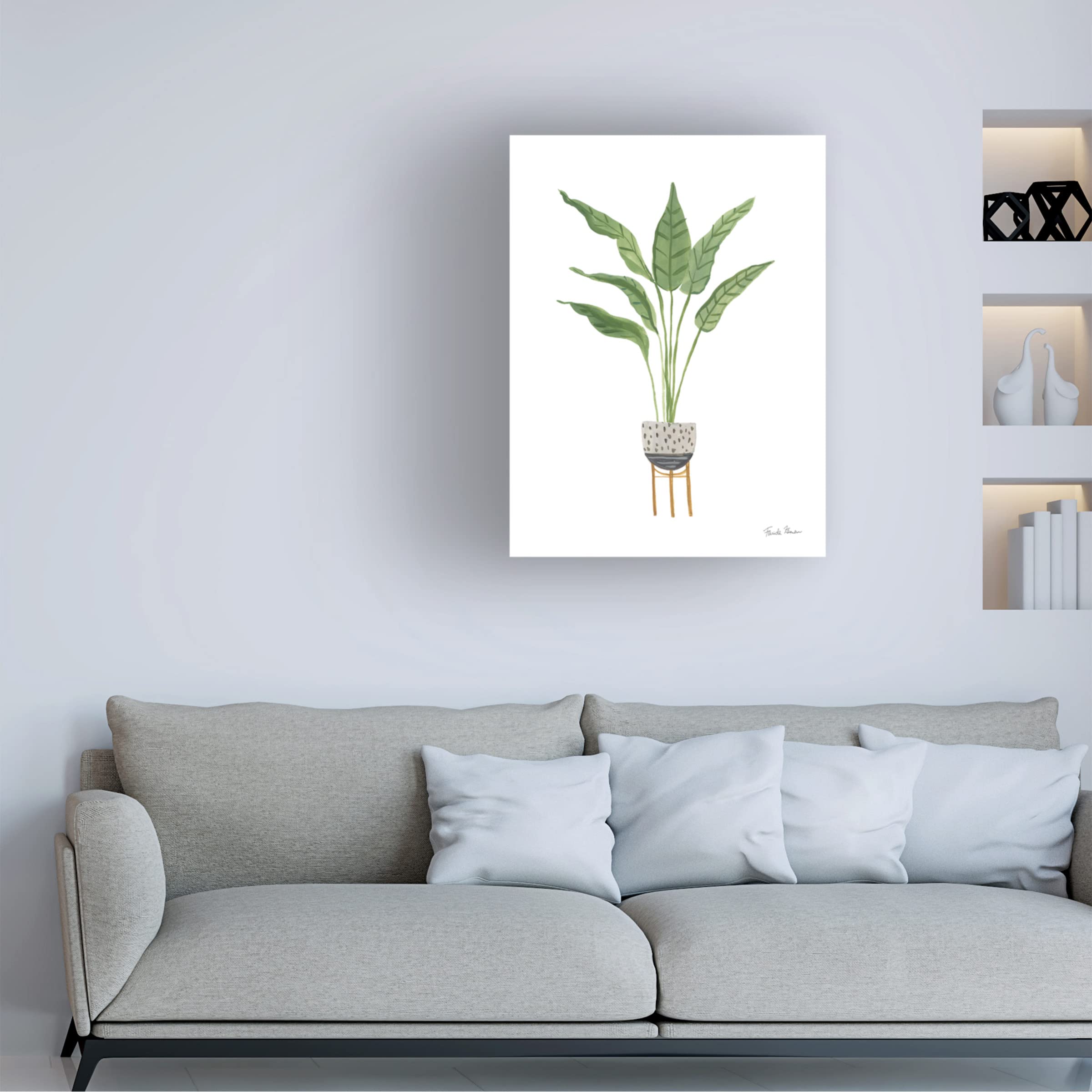 Trademark Fine Art 'Funny Bunny II' Canvas Wall Art by Leah York - 35x47 Inches, Modern Home Decor for Living Room, Bedroom & Office